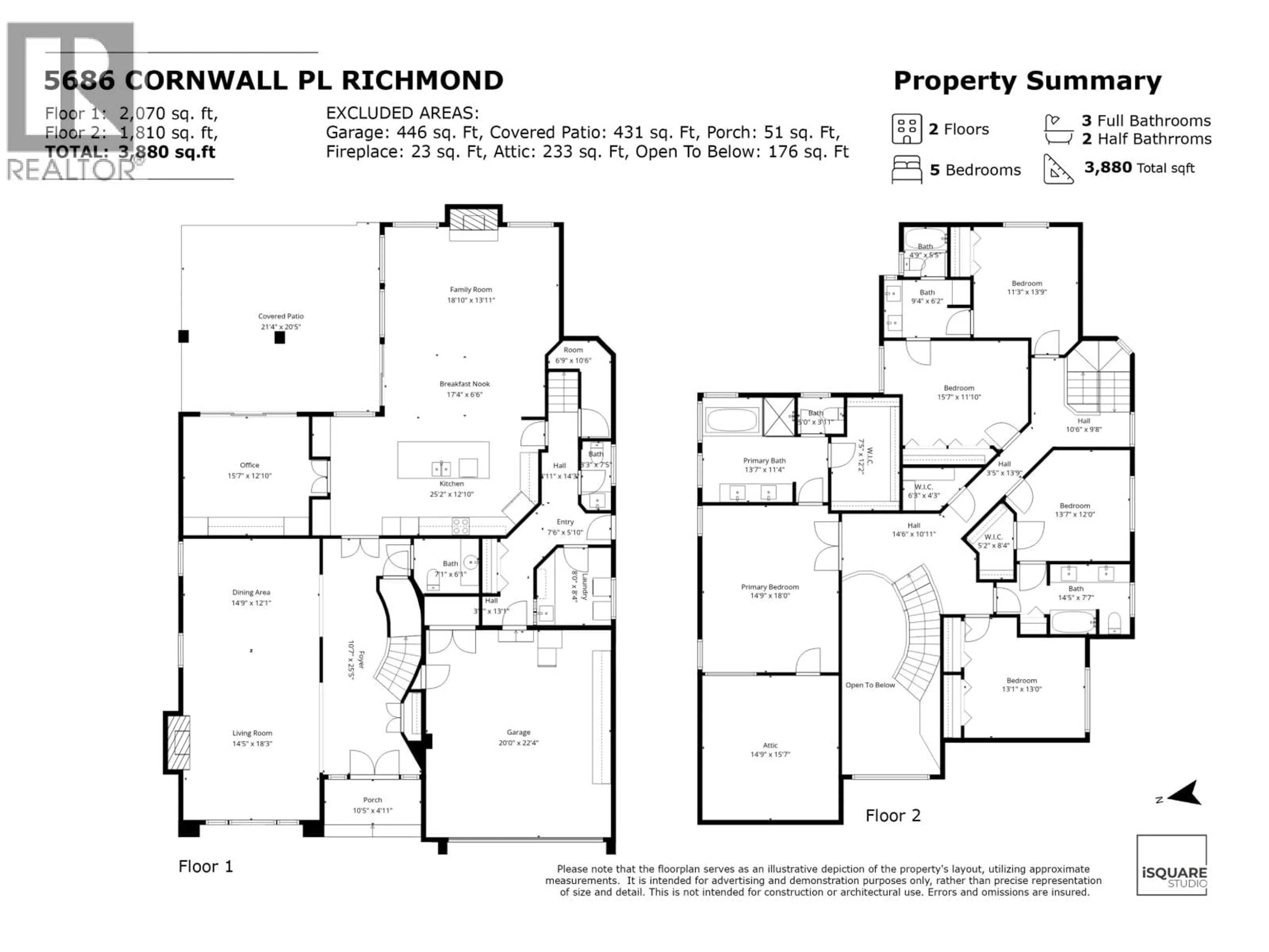 Floor plan for 5686 CORNWALL PLACE, Richmond British Columbia V7C5M7