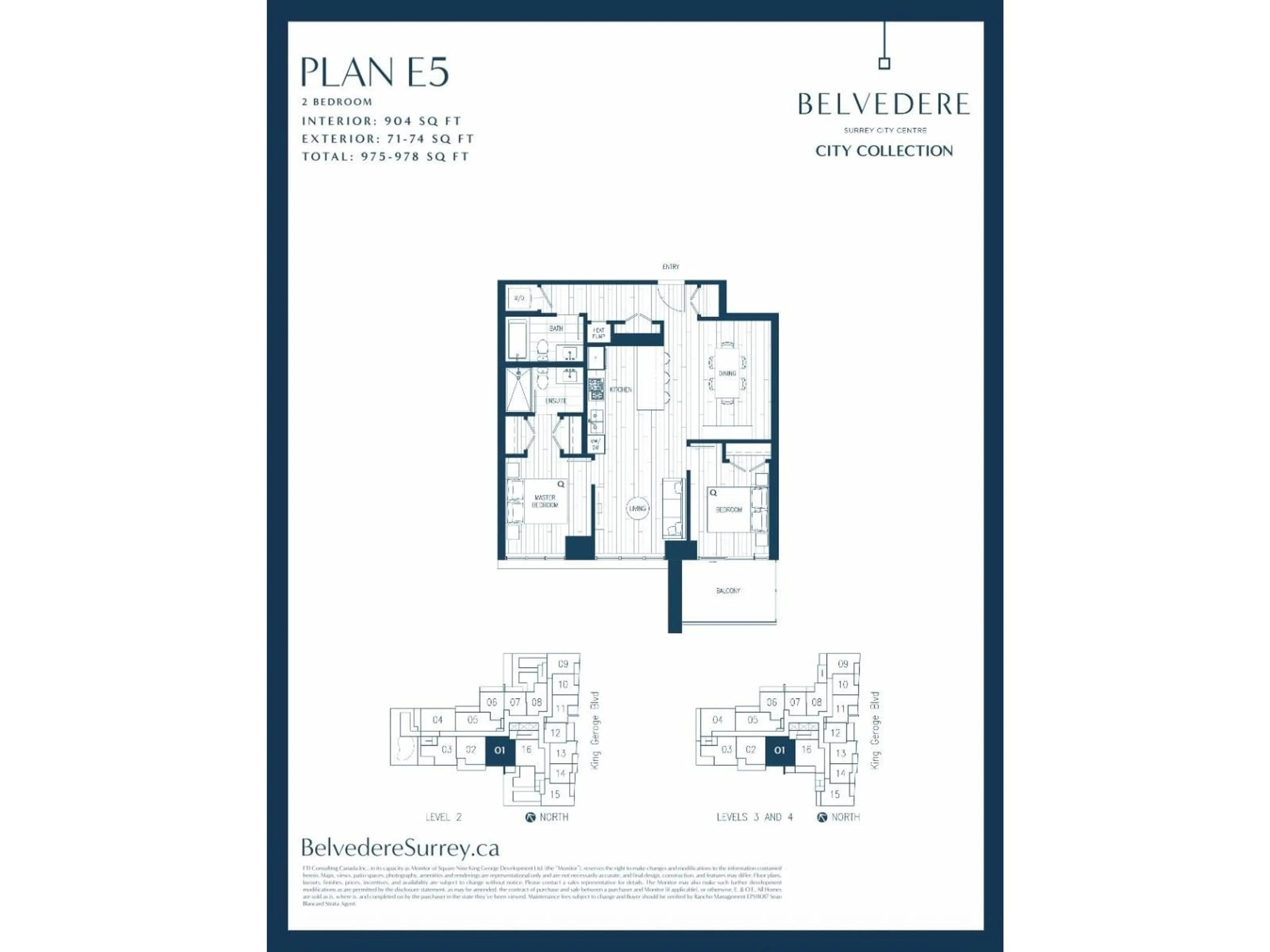 Floor plan for 301 - 9675 KING GEORGE BOULEVARD, Surrey British Columbia V3T0T7