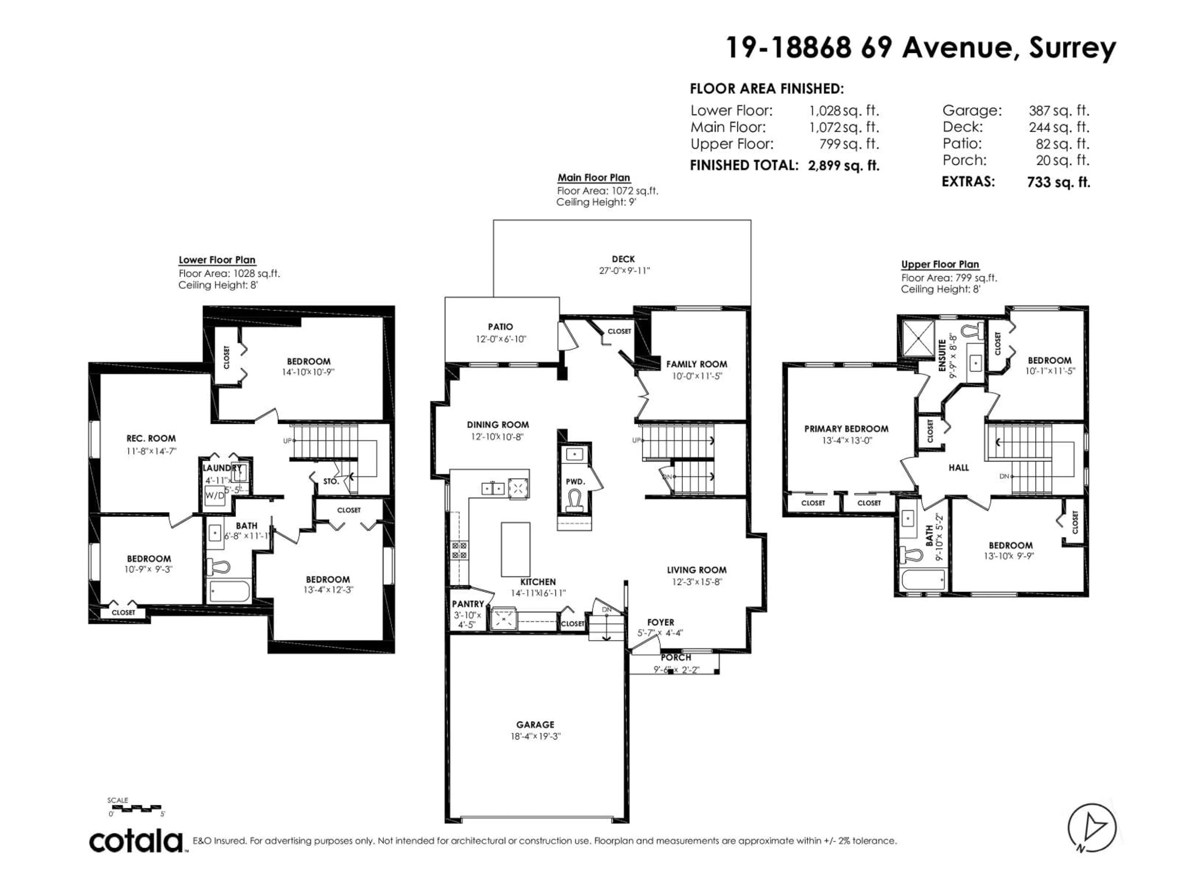 Floor plan for 19 - 18868 69 AVENUE, Surrey British Columbia V4N5K7