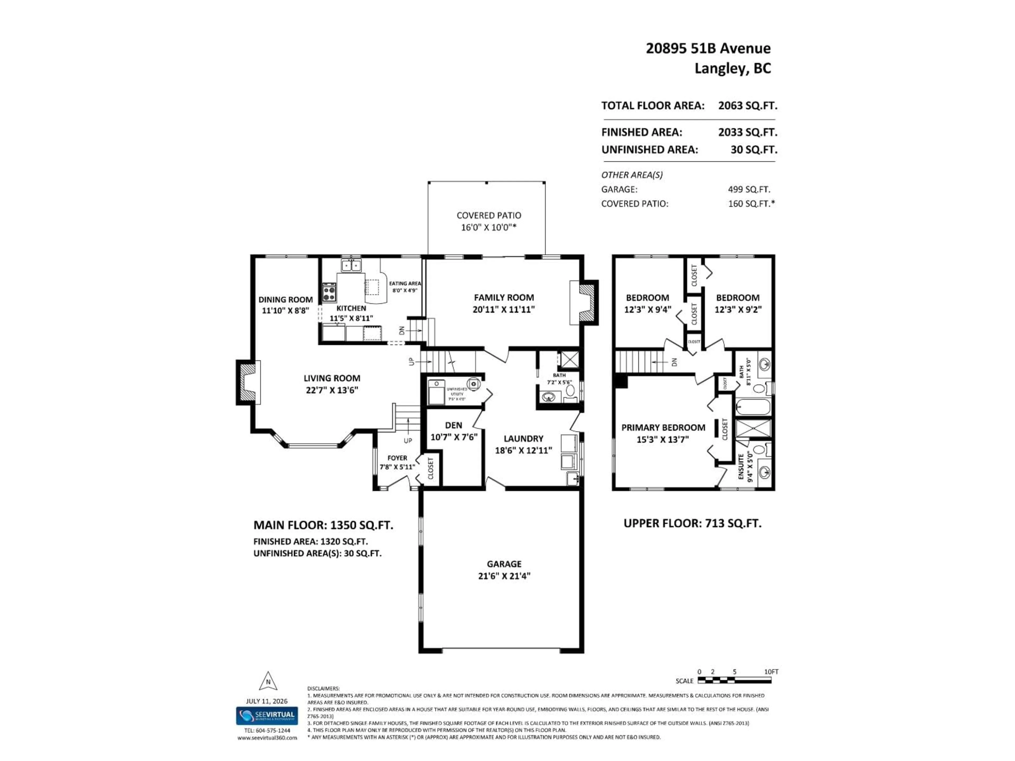 Floor plan for 20895 51B AVENUE, Langley British Columbia V3A7K6