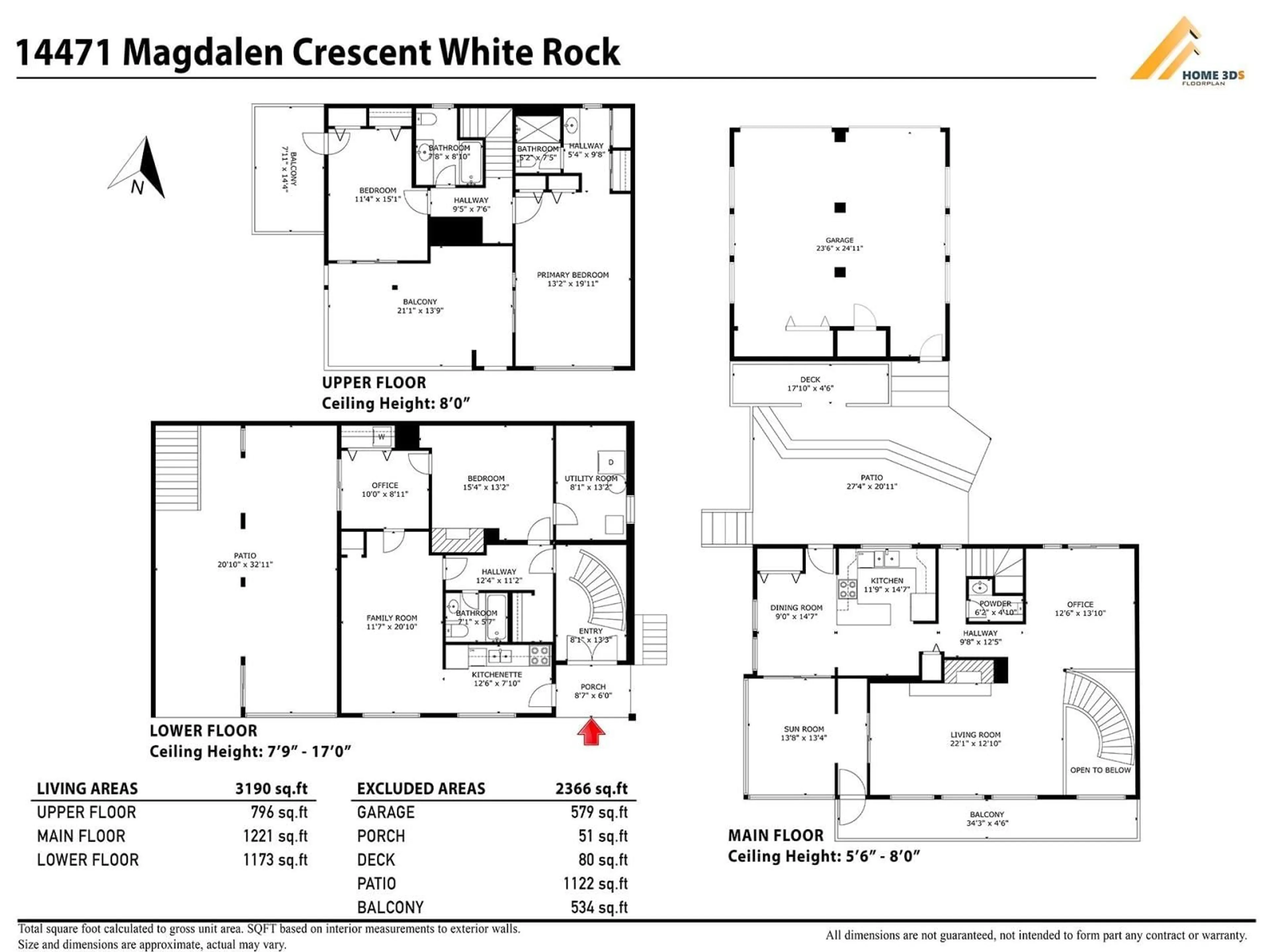 Floor plan for 14471 MAGDALEN CRESCENT, White Rock British Columbia V4B2W1