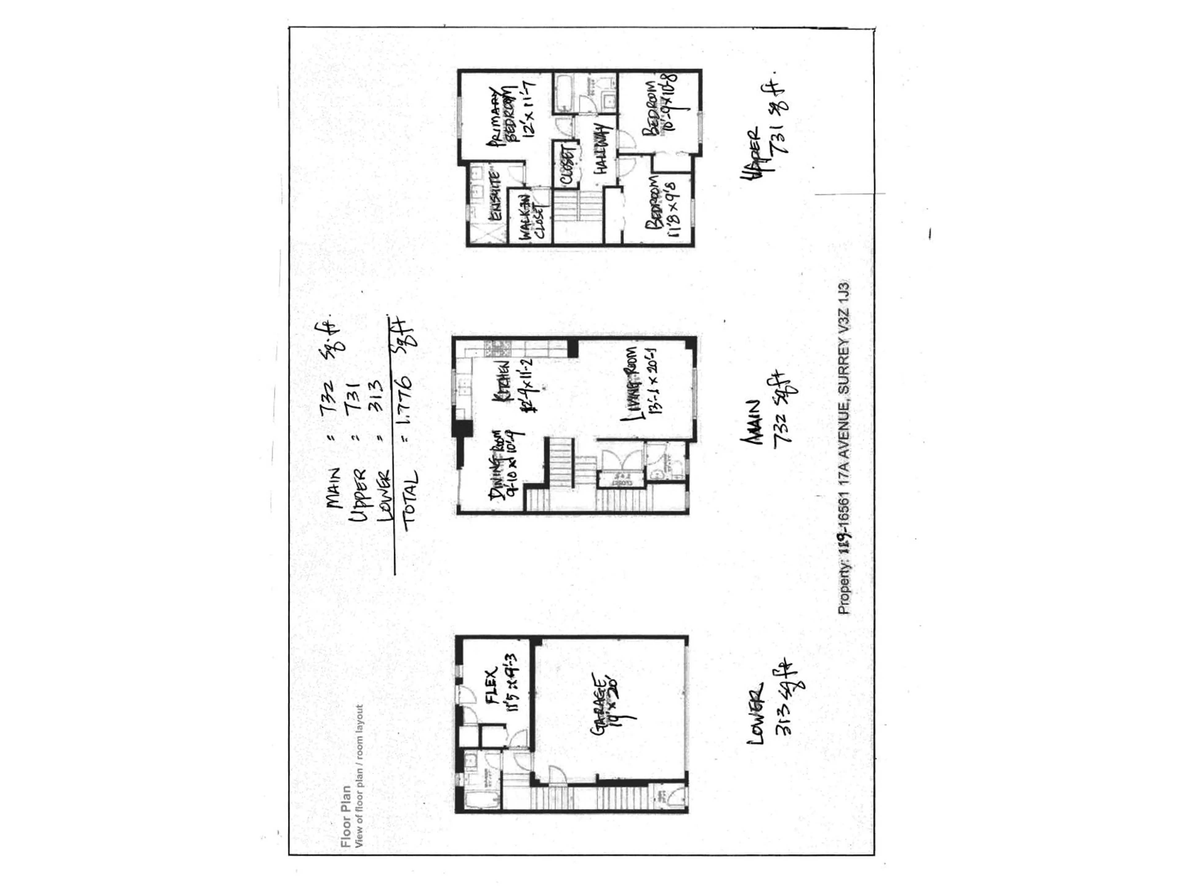 Floor plan for 119 - 16561 17A AVENUE, Surrey British Columbia V3Z1J3