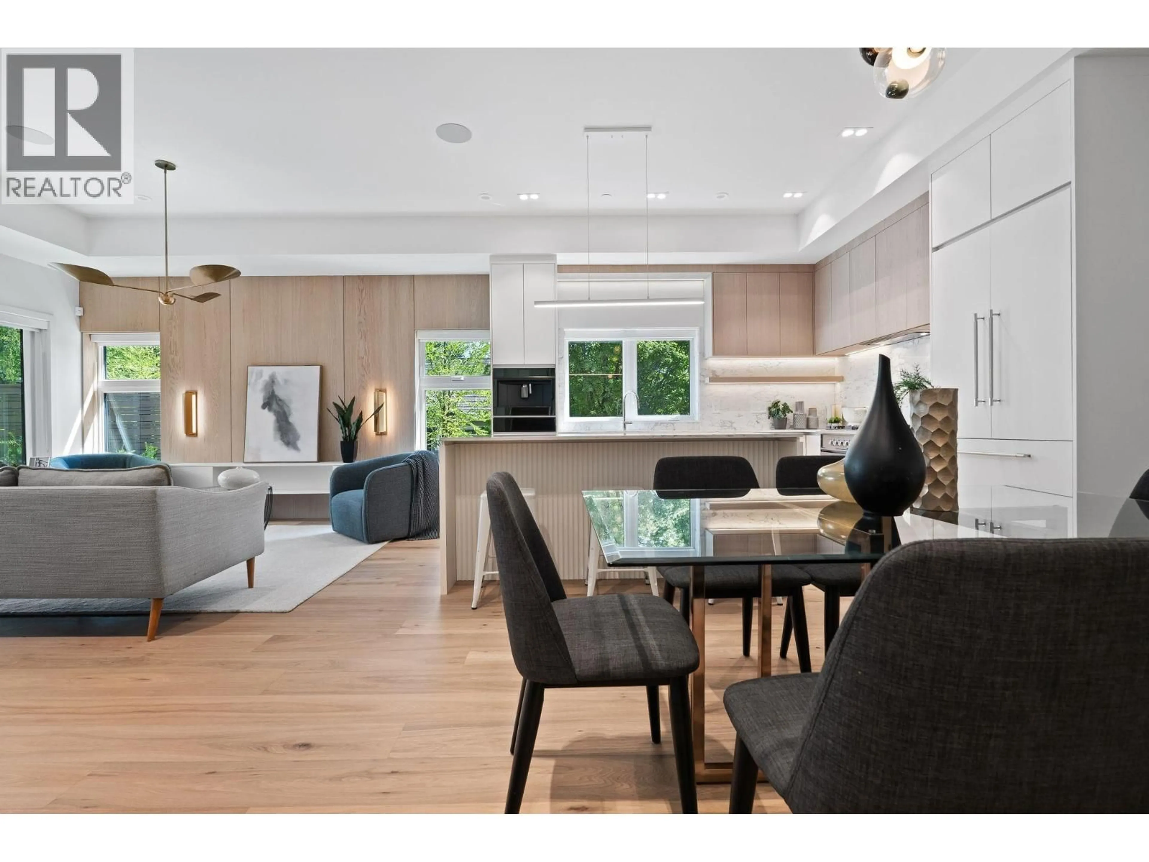 Open concept kitchen, wood/laminate floor for 5485 LARCH STREET, Vancouver British Columbia V5P2E6