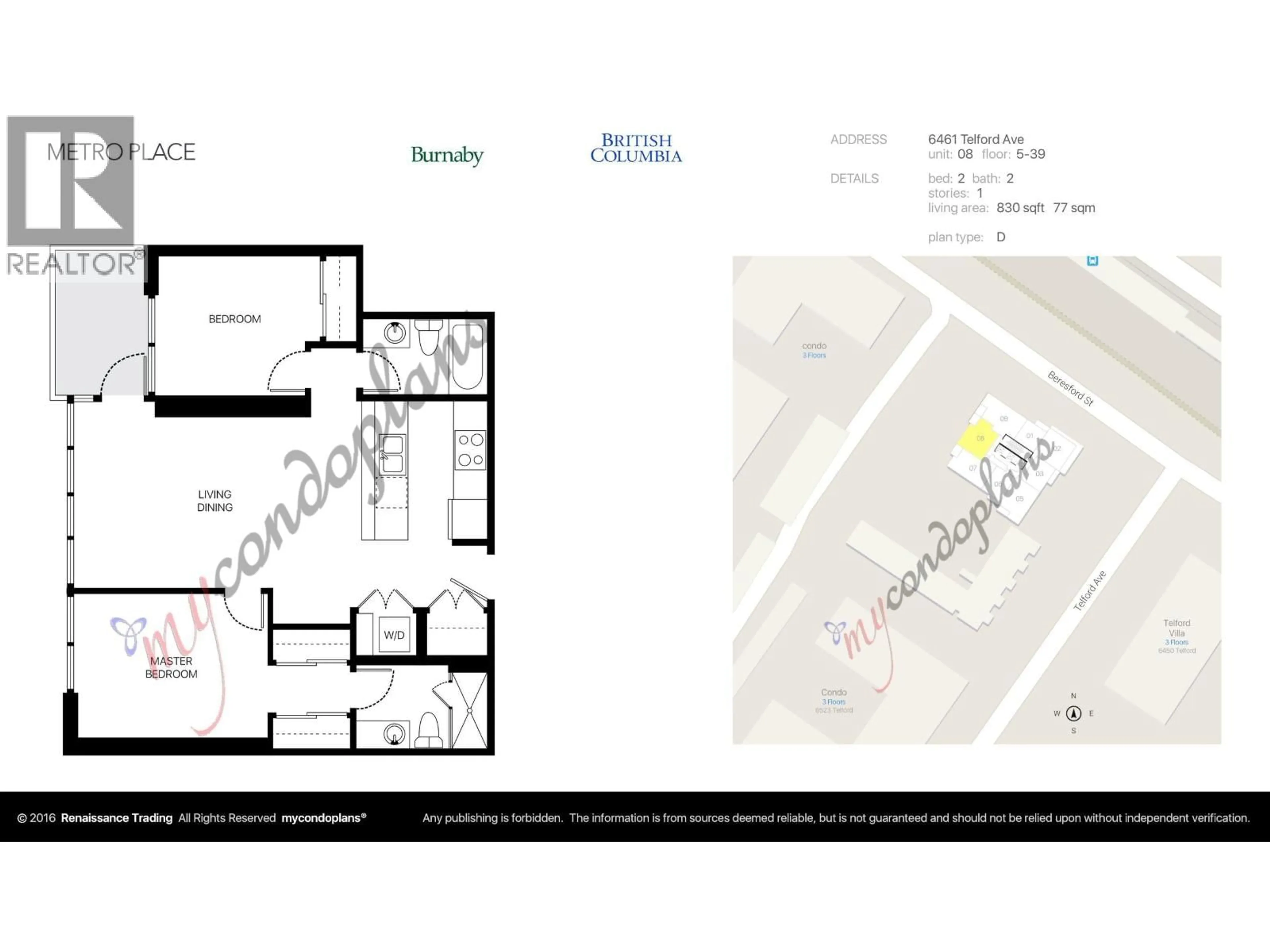 Floor plan for 2008 - 6461 TELFORD AVENUE, Burnaby British Columbia V5H0B7