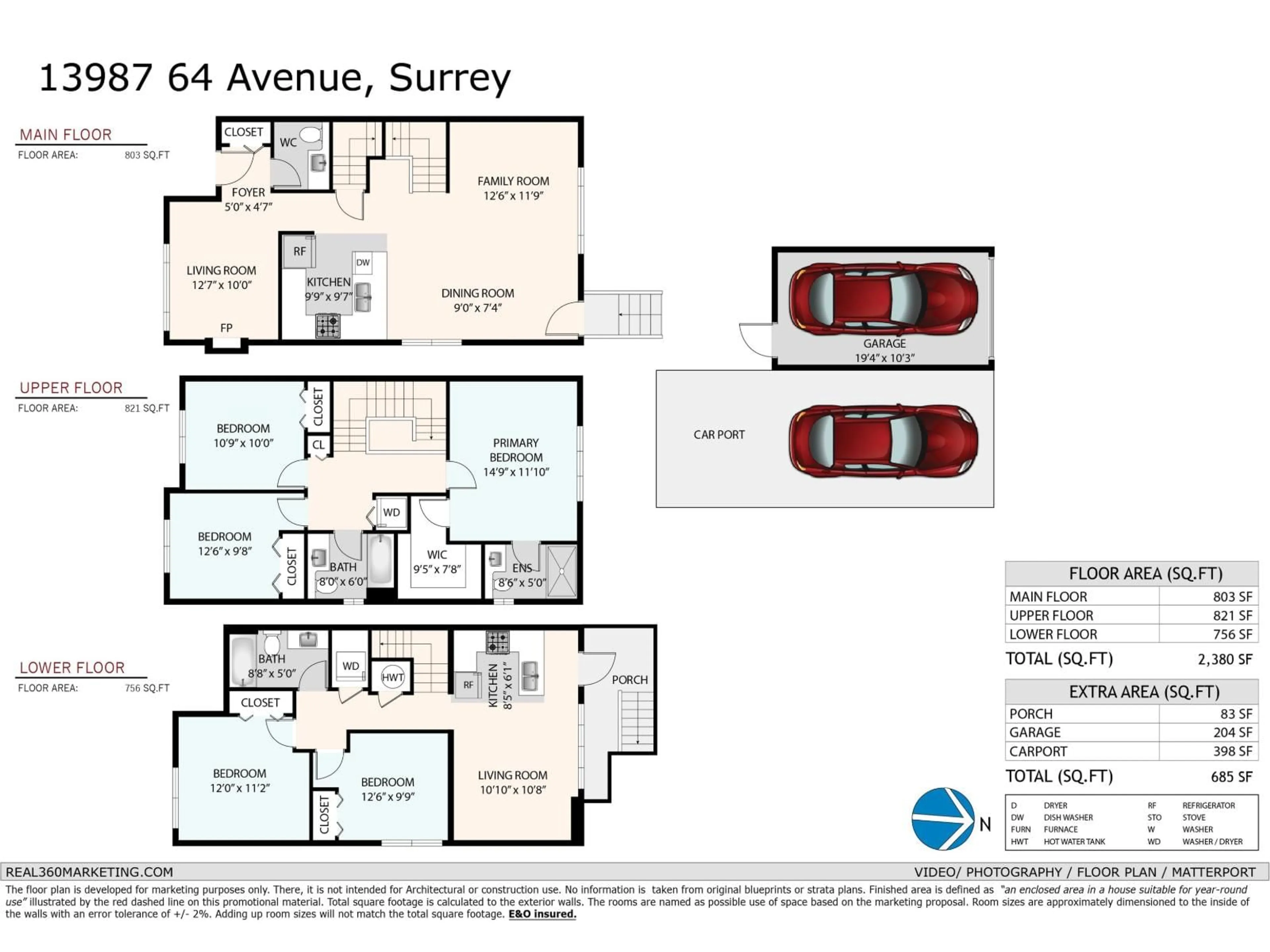 Floor plan for 13987 64 AVENUE, Surrey British Columbia V3W1Y7