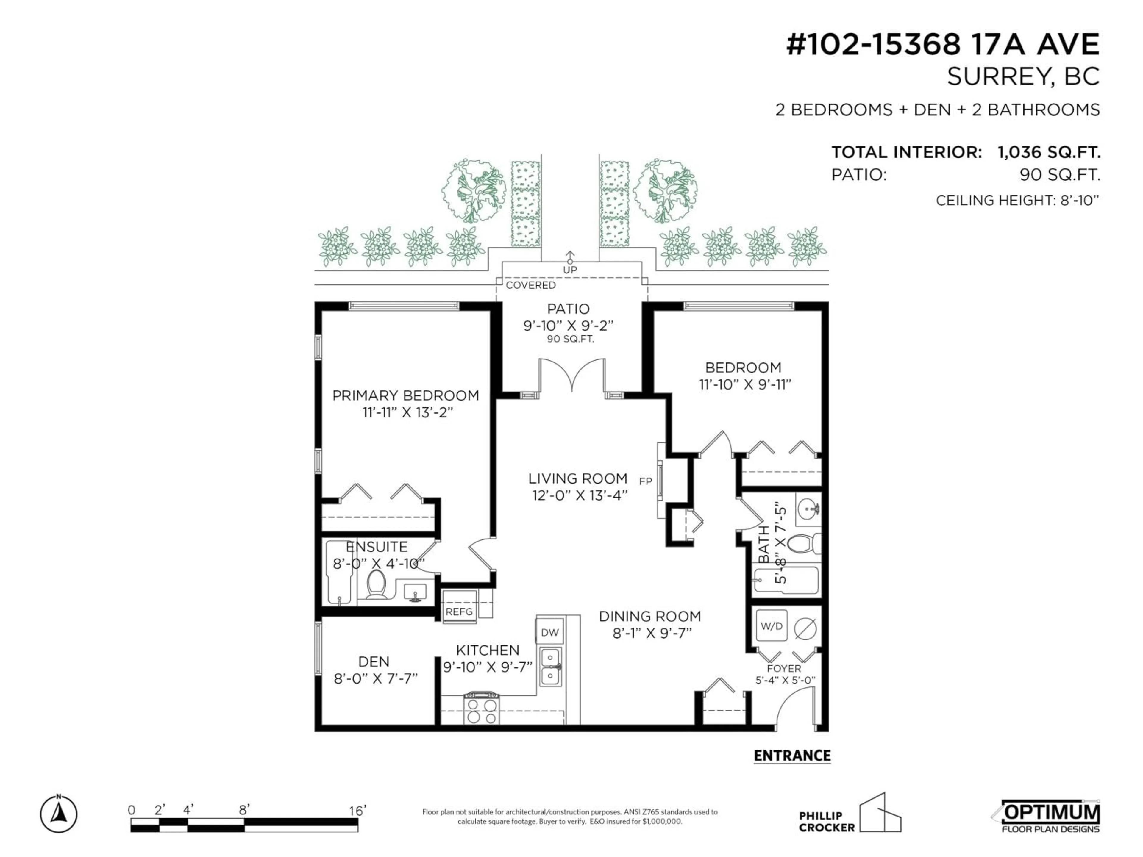 Floor plan for 102 - 15368 17A AVENUE, Surrey British Columbia V4A1V3