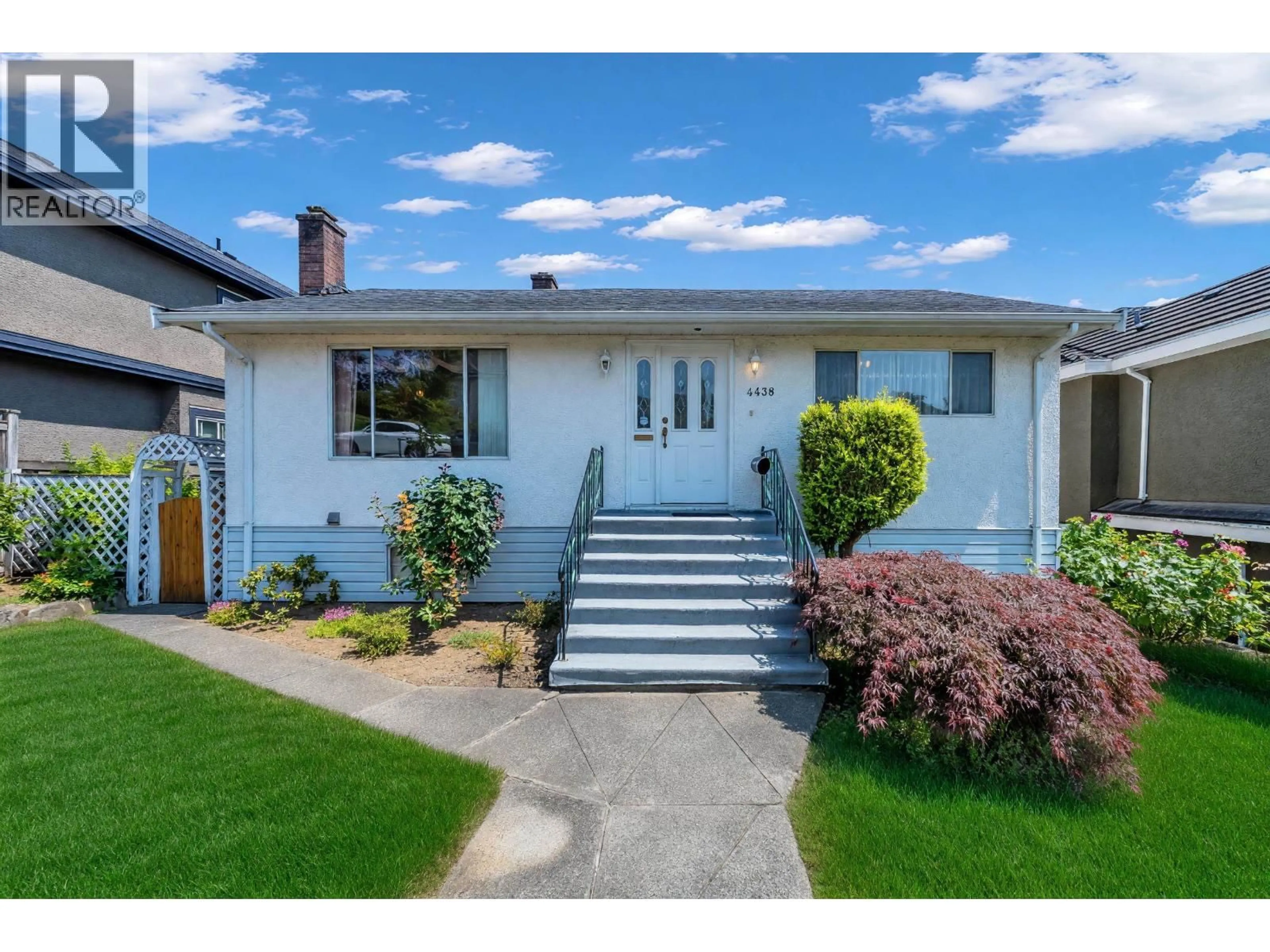 Home with vinyl exterior material, street for 4438 DARWIN AVENUE, Burnaby British Columbia V5G3E6