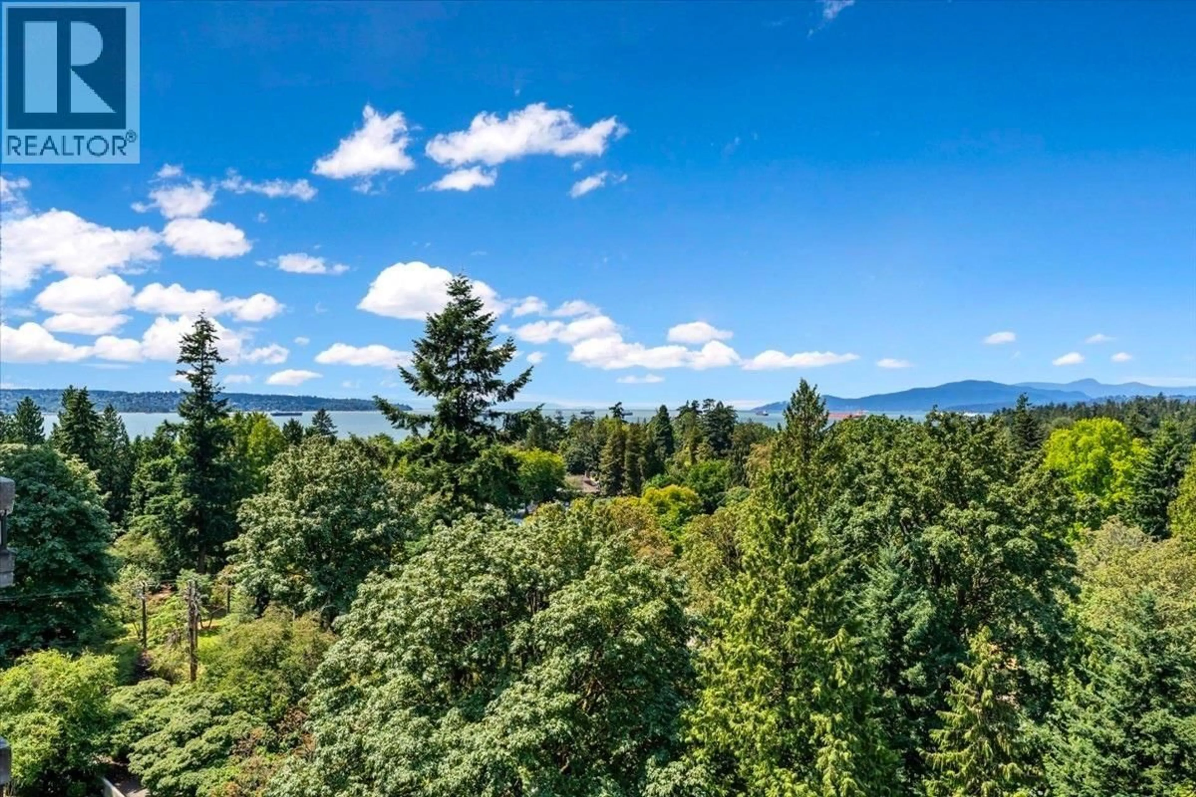 A pic from outside/outdoor area/front of a property/back of a property/a pic from drone, forest/trees view for 1101 - 2077 NELSON STREET, Vancouver British Columbia V6G2Y2