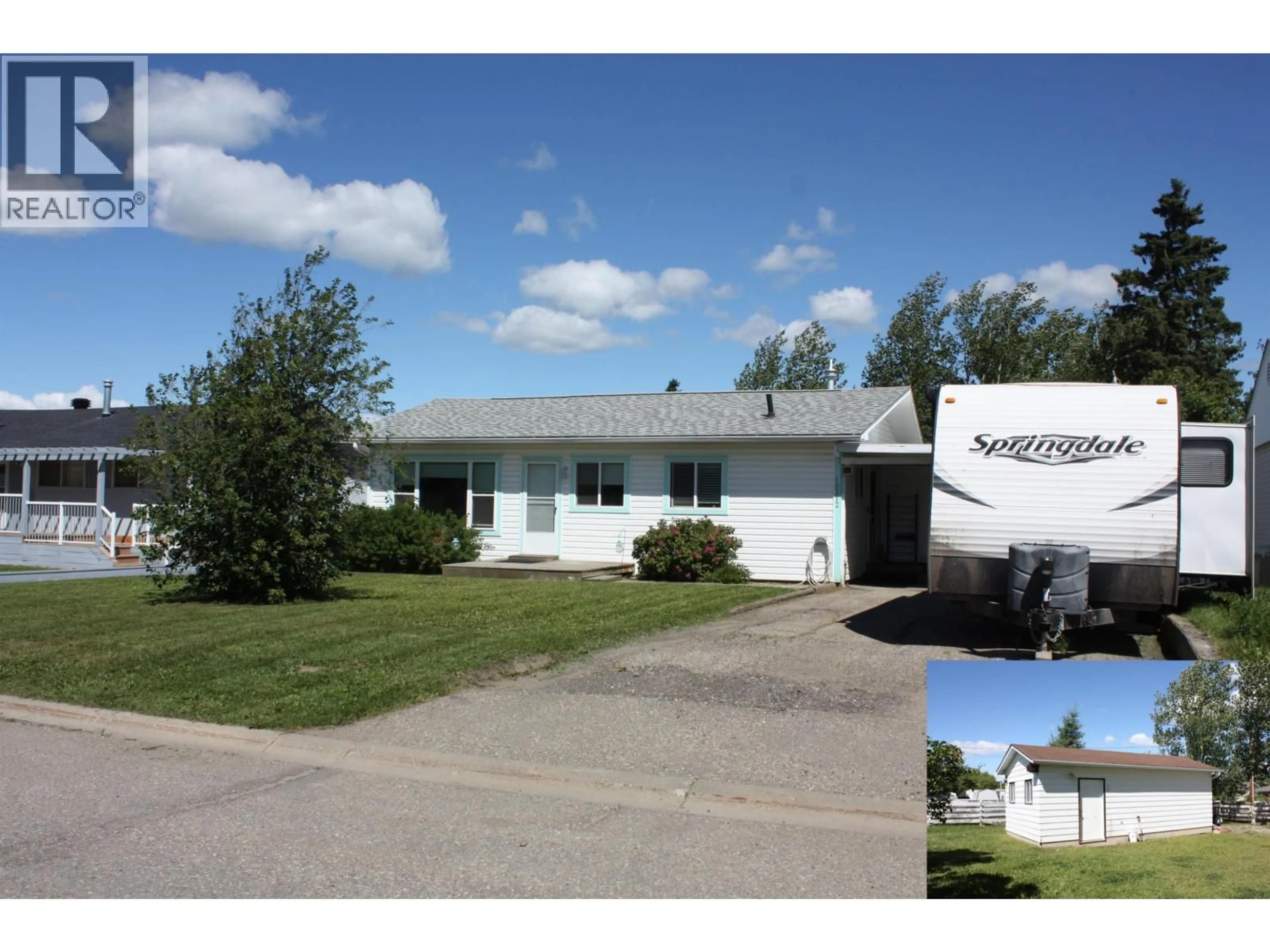 Home with vinyl exterior material, street for 10312 110 AVENUE, Fort St. John British Columbia V1J2T4