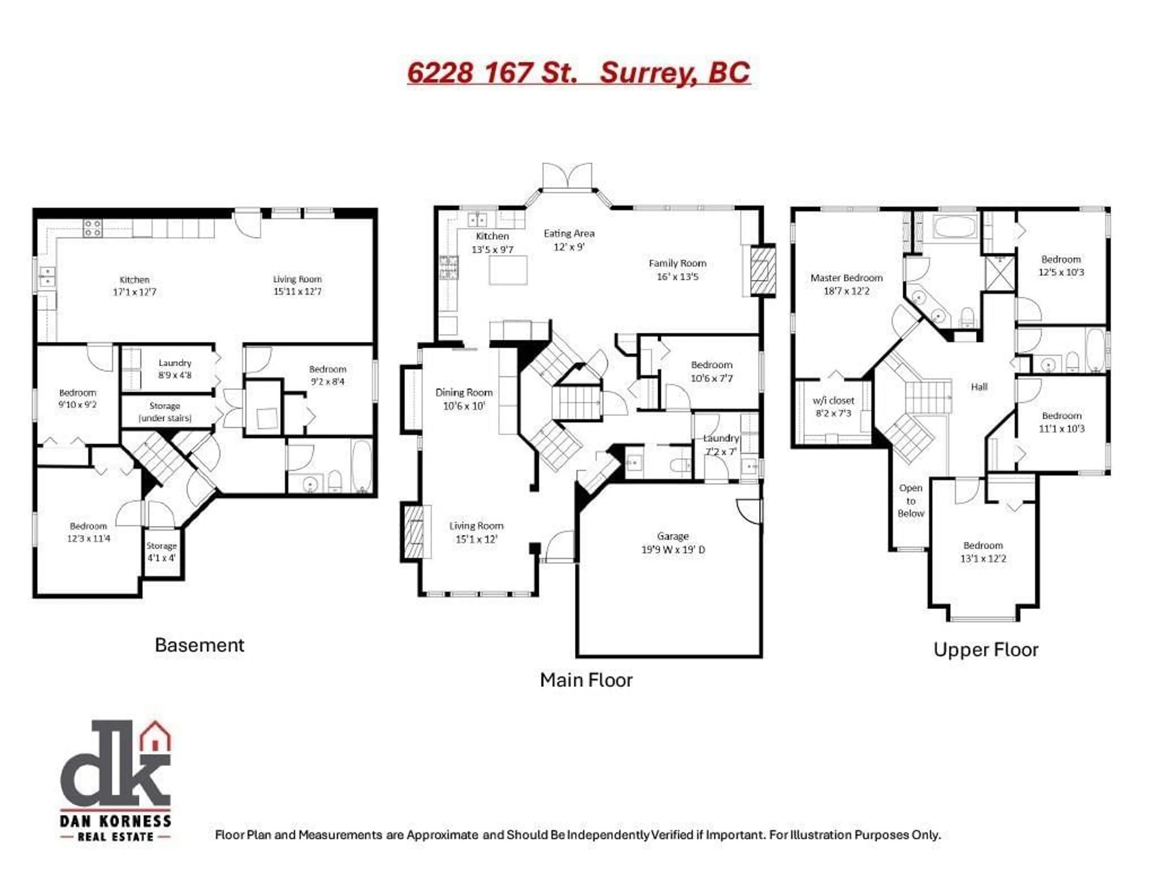 Floor plan for 6228 167 STREET, Surrey British Columbia V3S9L3