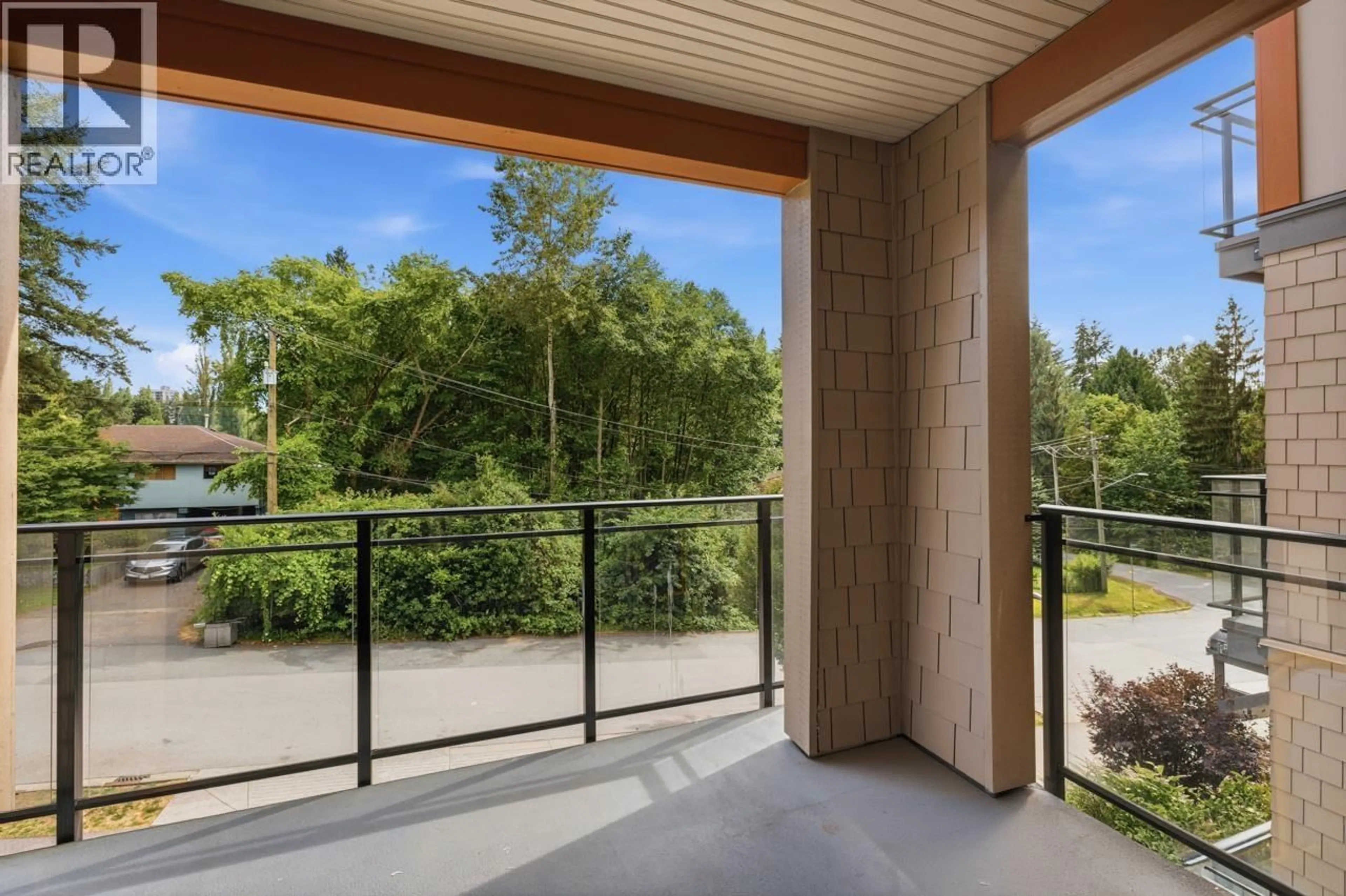 Patio, forest/trees view for 319 - 3399 NOEL DRIVE, Burnaby British Columbia V3J0G8