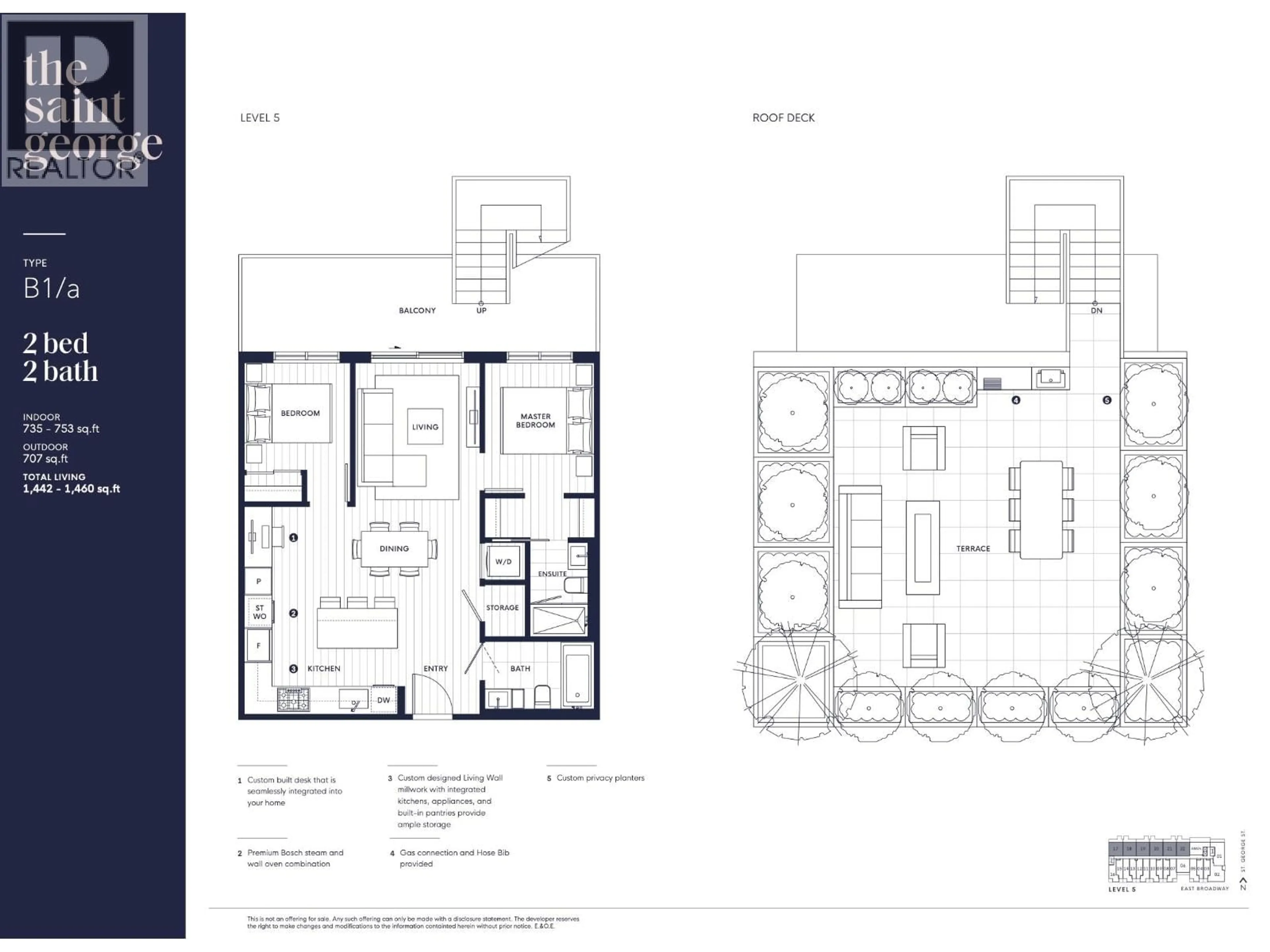 Floor plan for PH522 - 2471 ST. GEORGE STREET, Vancouver British Columbia V5T1W9