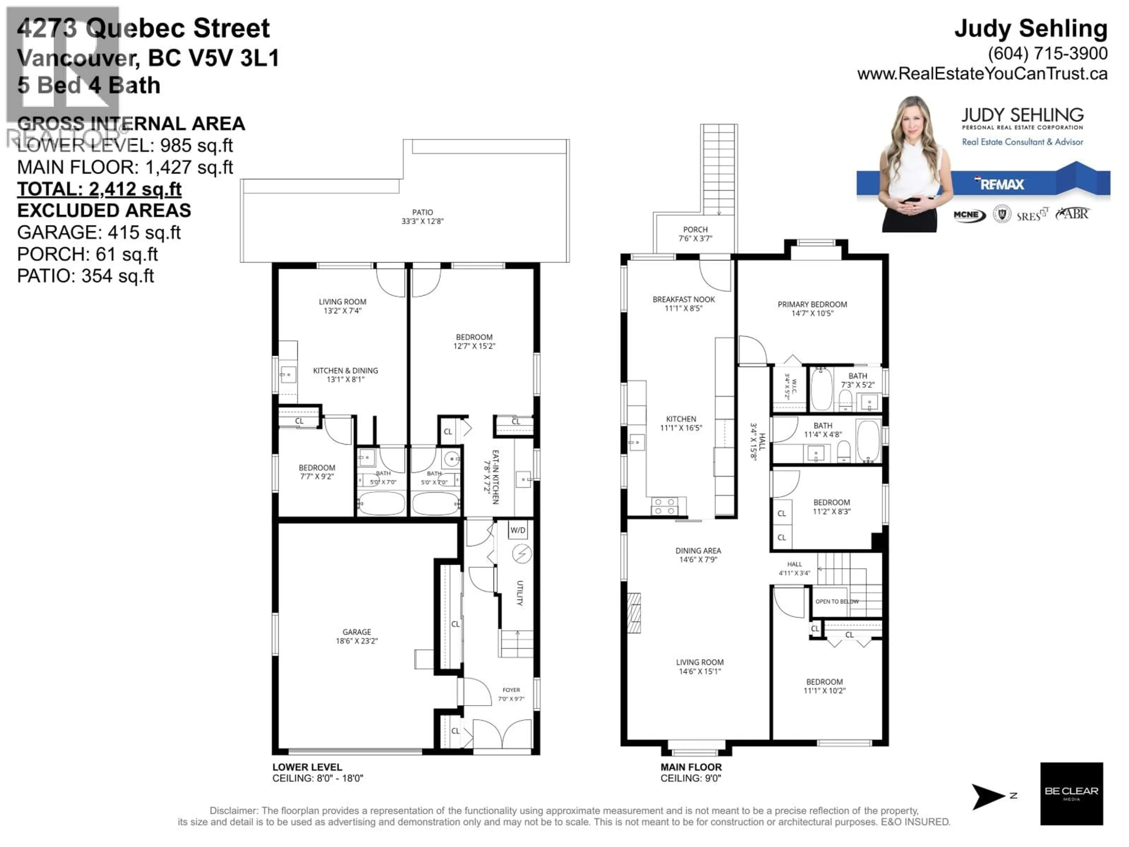 Floor plan for 4273 QUEBEC STREET, Vancouver British Columbia V5V3L1