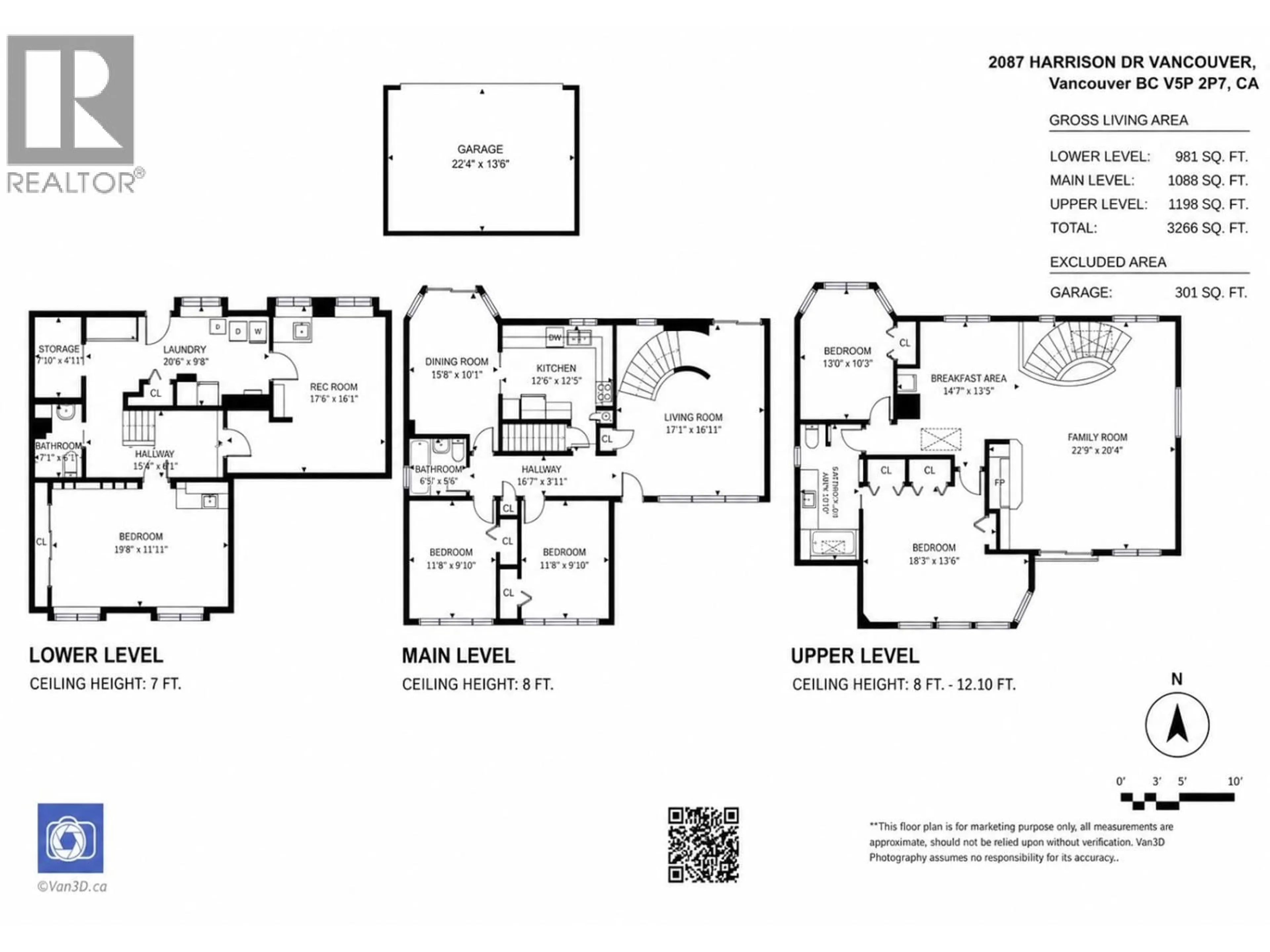 Floor plan for 2087 HARRISON DRIVE, Vancouver British Columbia V5P2P7