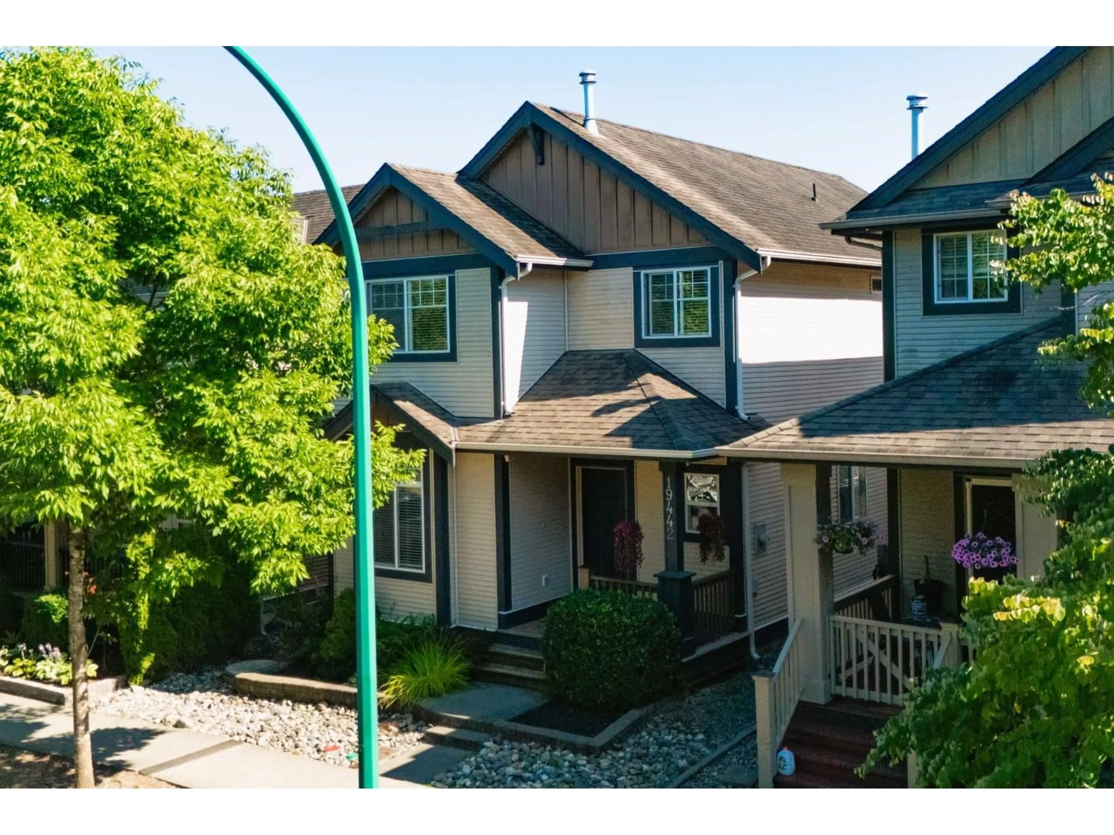 A pic from outside/outdoor area/front of a property/back of a property/a pic from drone, street for 19442 67A AVENUE, Surrey British Columbia V4N5T4