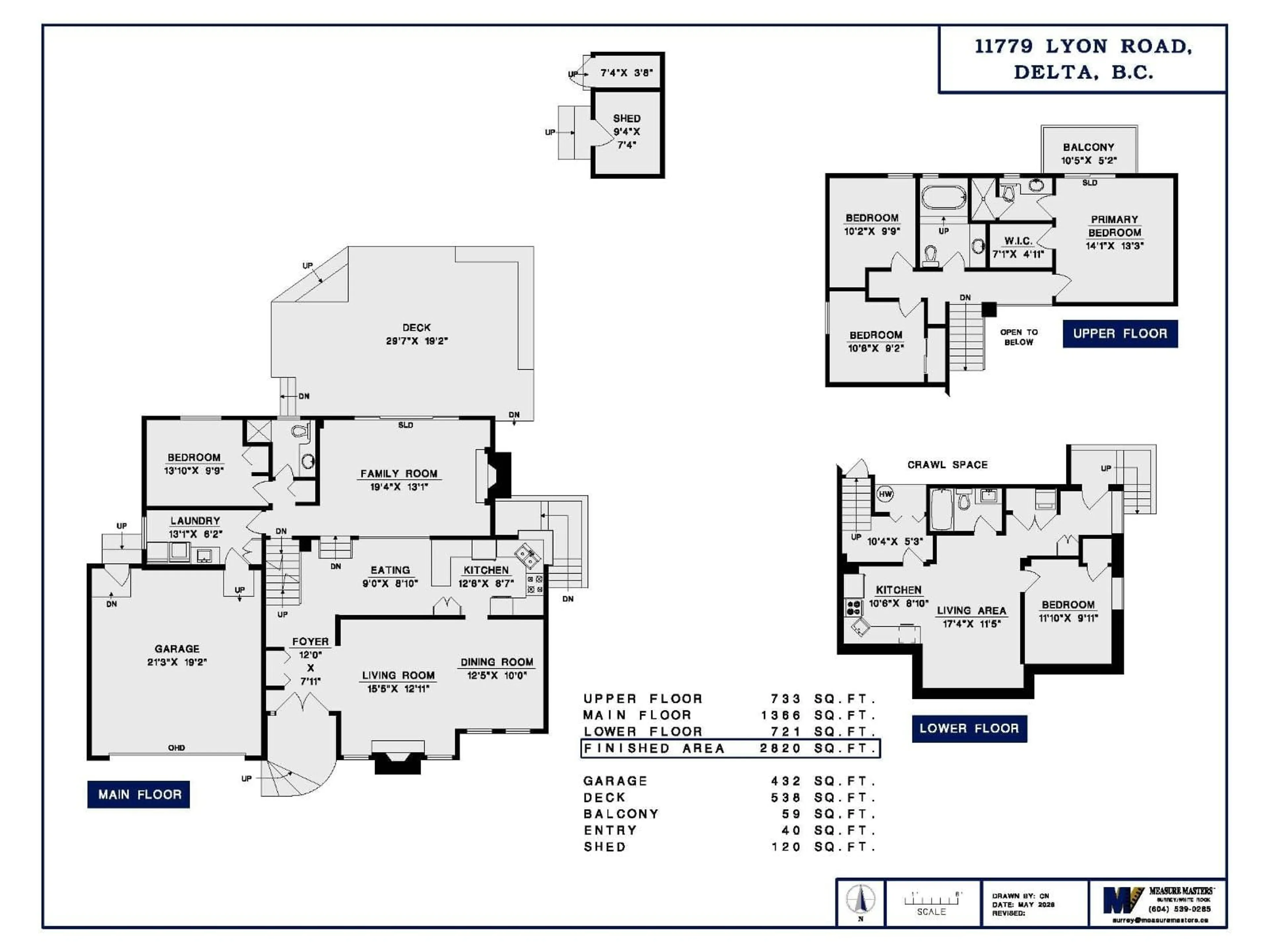 Floor plan for 11779 LYON ROAD, Delta British Columbia V4E2S8