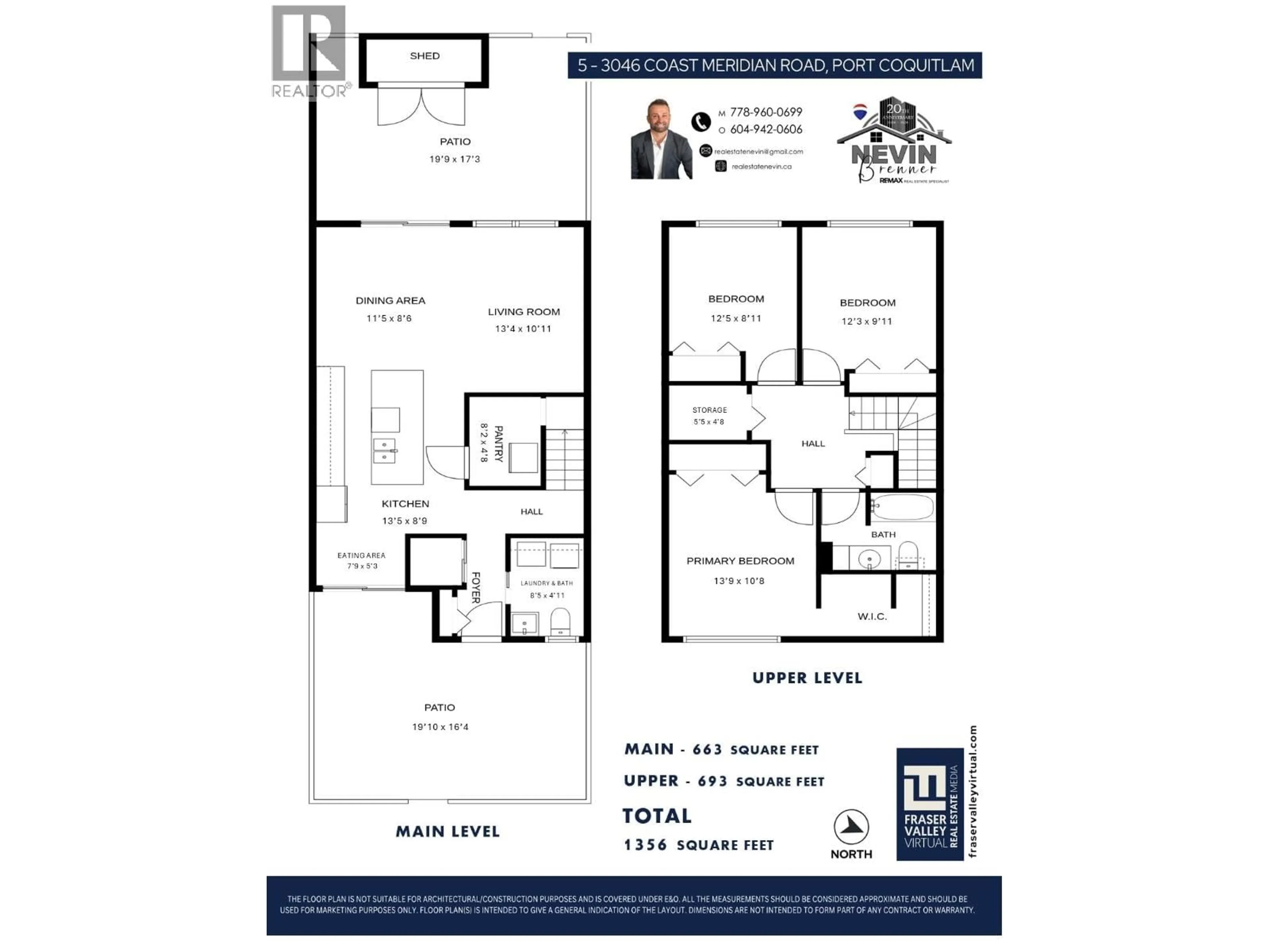 Floor plan for 5 - 3046 COAST MERIDIAN ROAD, Port Coquitlam British Columbia V3B5B6