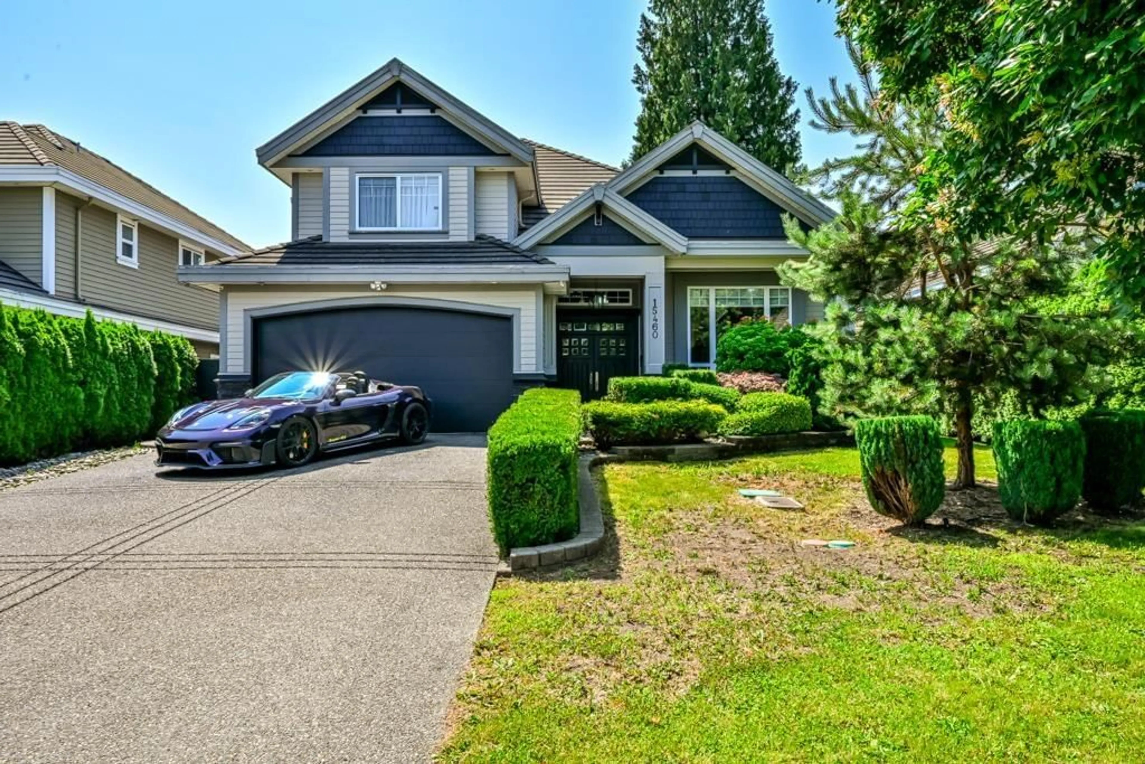 Home with vinyl exterior material, street for 15460 111 AVENUE, Surrey British Columbia V3R0W6