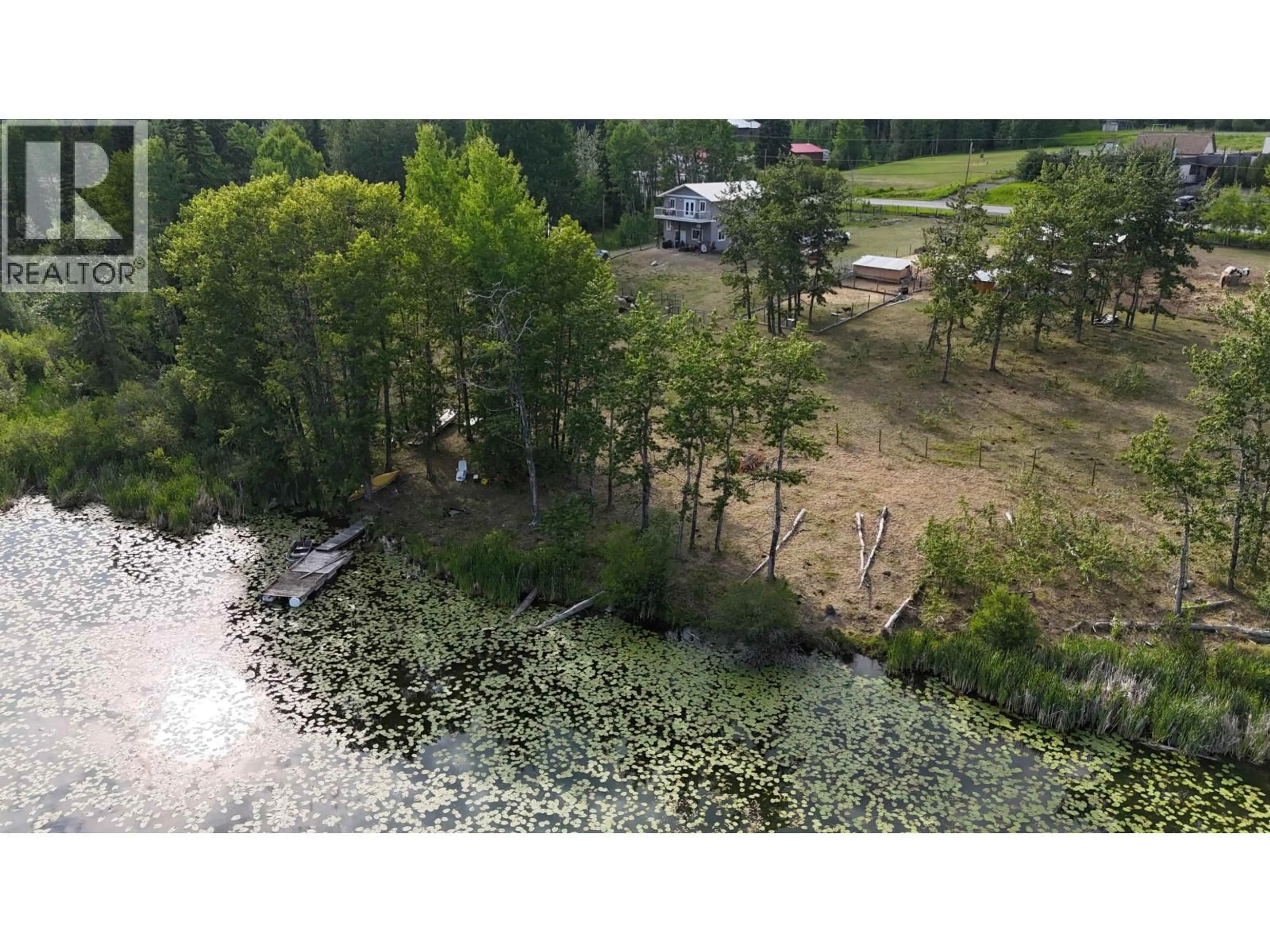 A pic from outside/outdoor area/front of a property/back of a property/a pic from drone, forest/trees view for 7566 BRIDGE LAKE BUSINESS ROUTE, 100 Mile House British Columbia V0K1E0