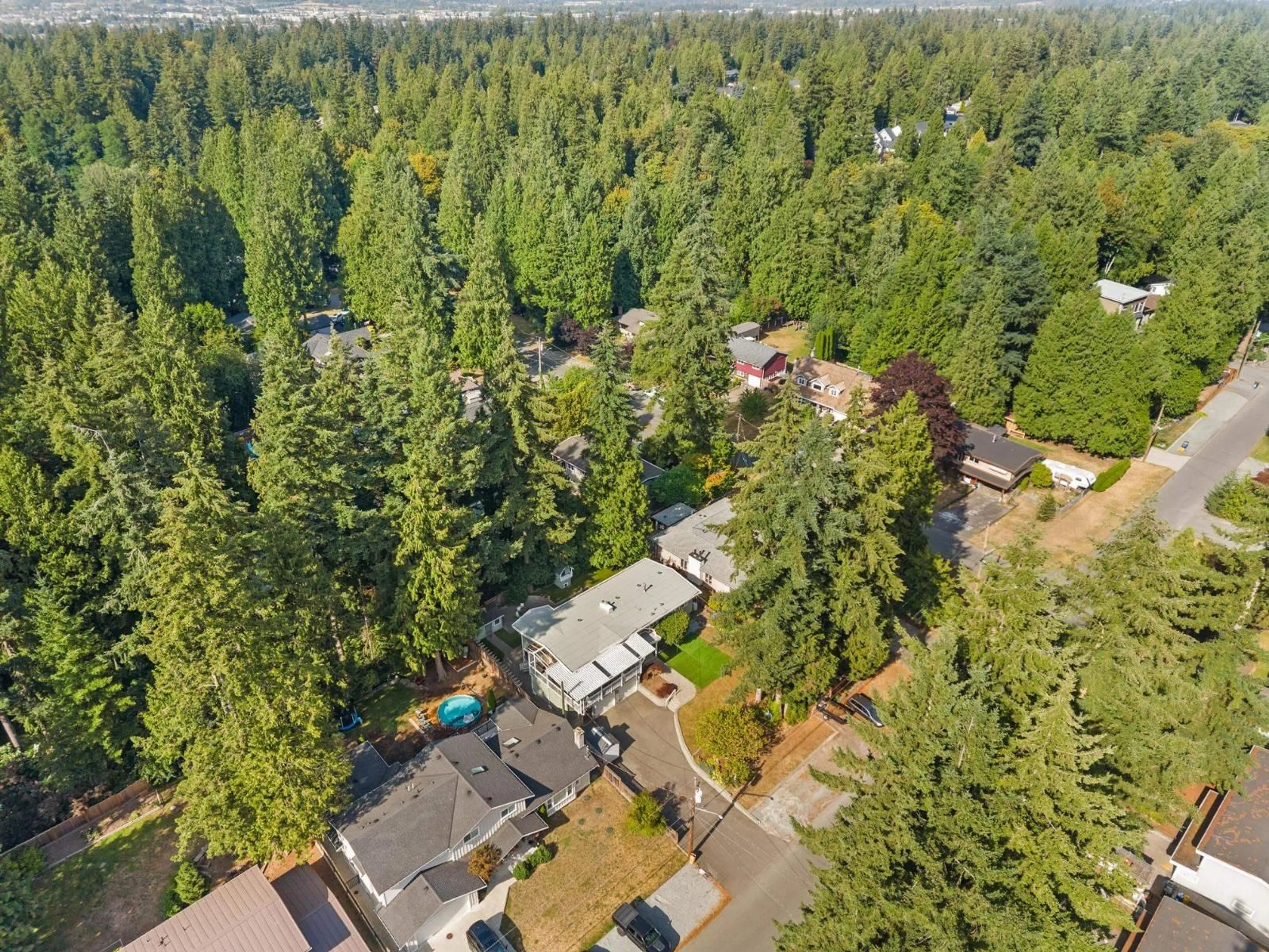 A pic from outside/outdoor area/front of a property/back of a property/a pic from drone, forest/trees view for 19637 42 AVENUE, Langley British Columbia V3A3A3