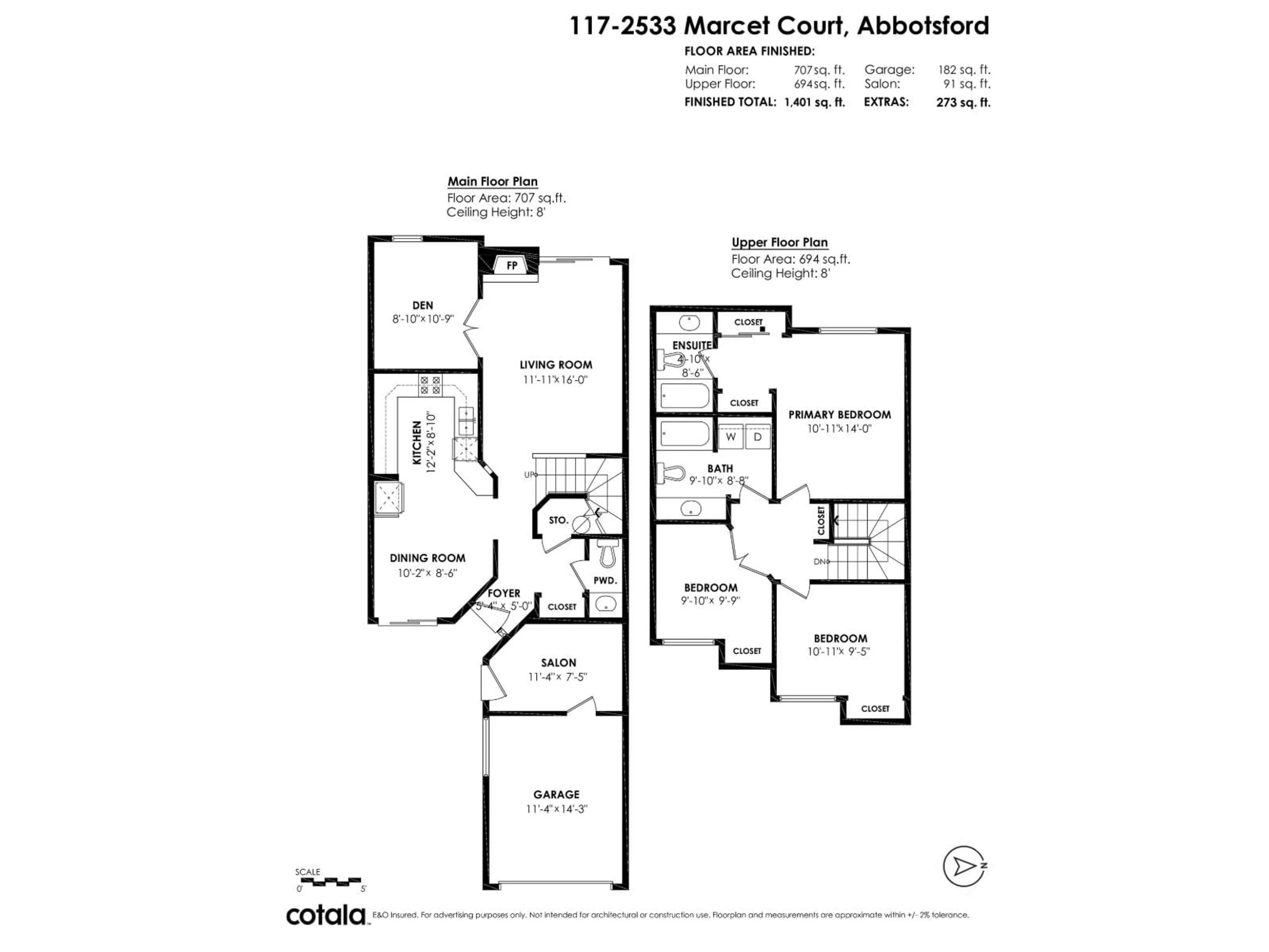 Floor plan for 117 - 2533 MARCET COURT, Abbotsford British Columbia V3G2E6