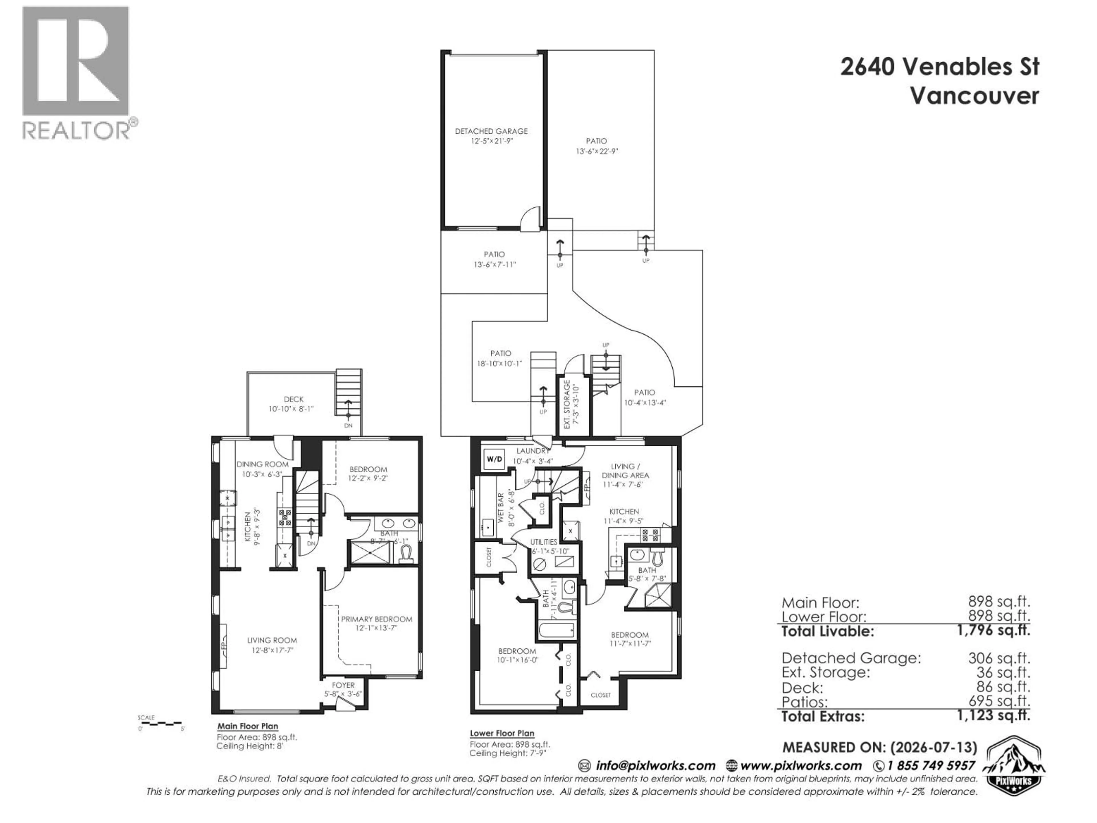 Floor plan for 2640 VENABLES STREET, Vancouver British Columbia V5K2R3