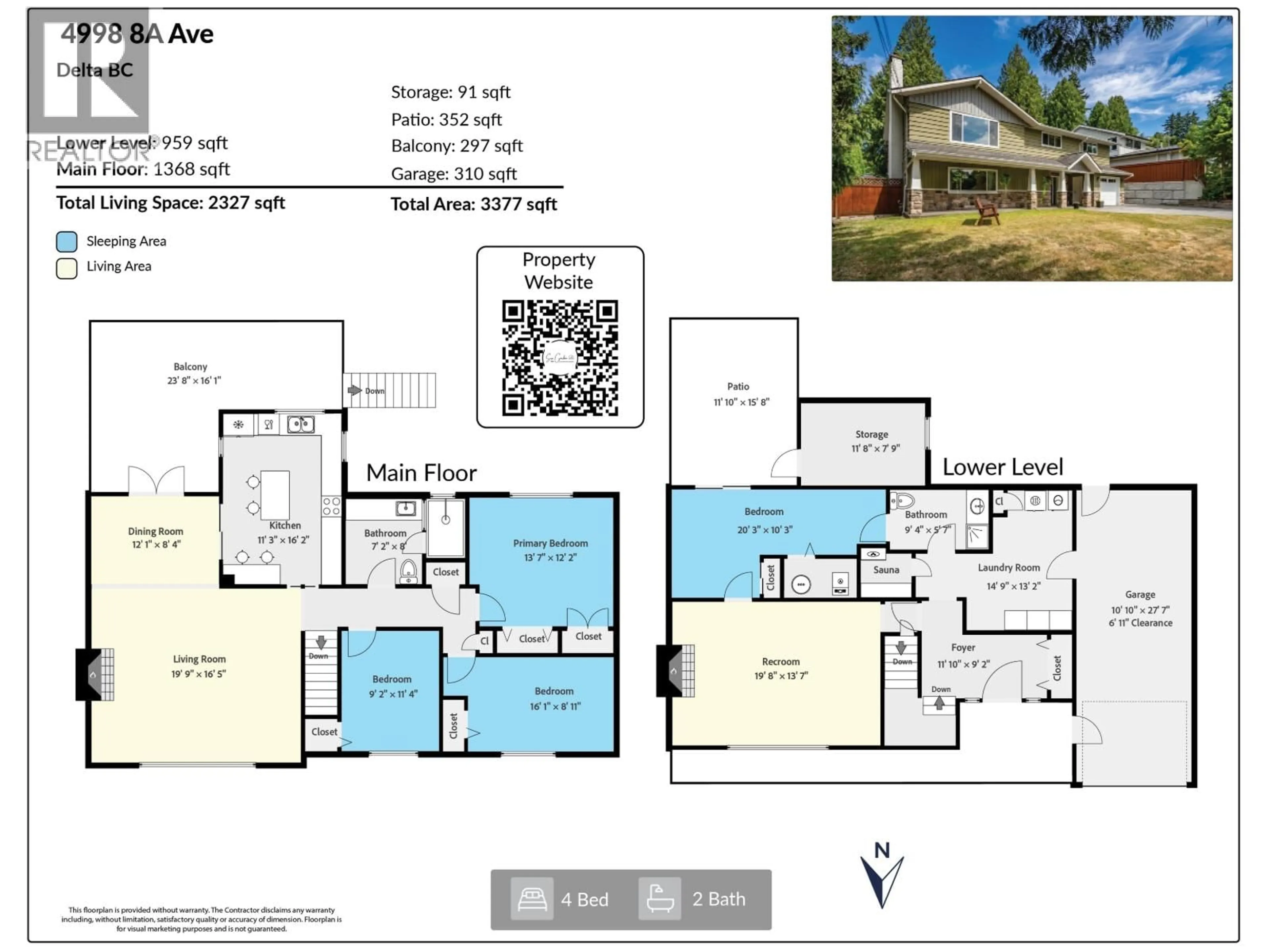 Floor plan for 4998 8A AVE AVENUE, Delta British Columbia V4M1T1