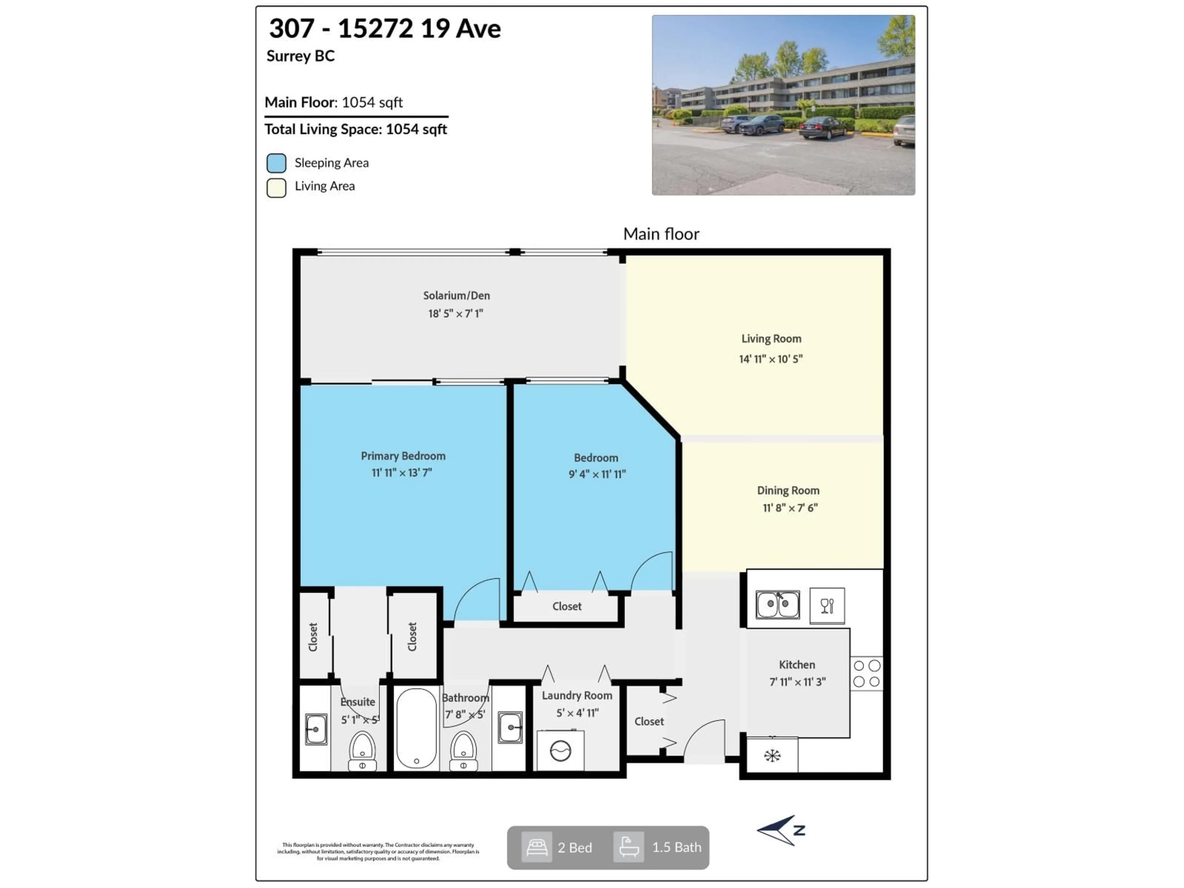 Floor plan for 307 - 15272 19 AVENUE, Surrey British Columbia V4A1X6