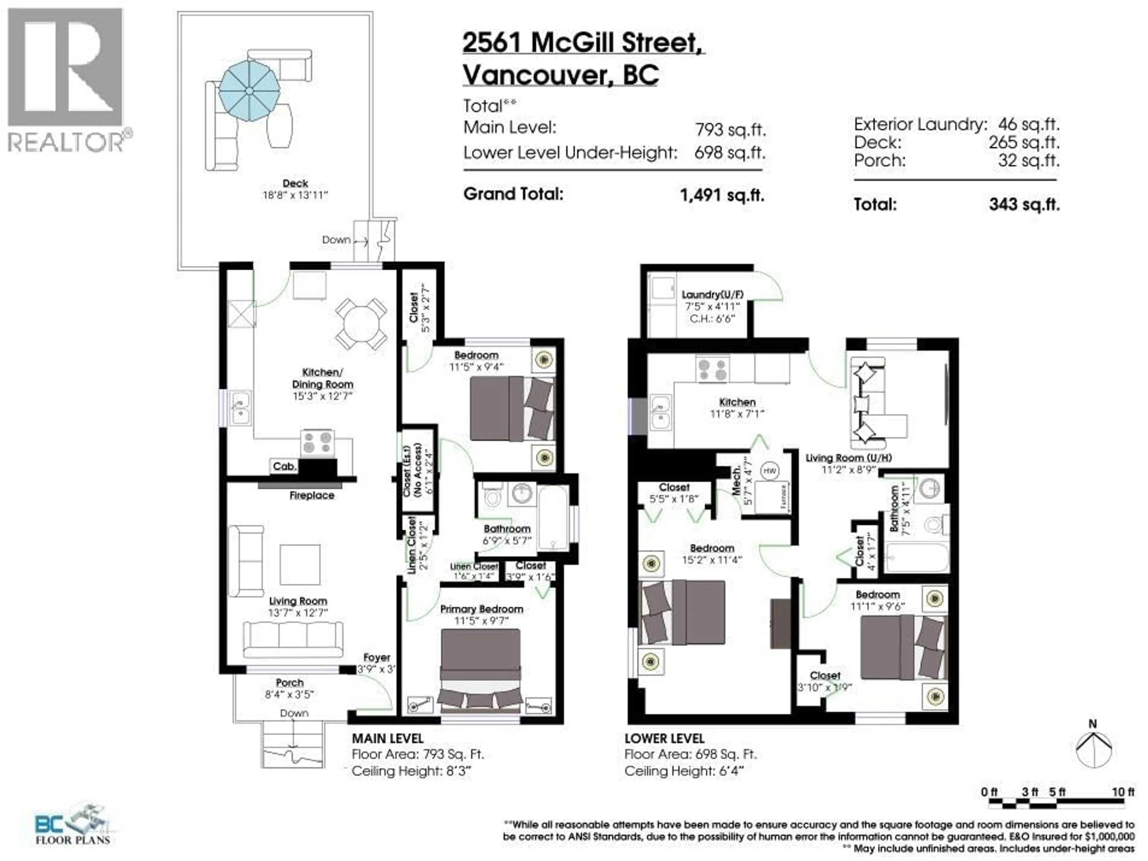 Floor plan for 2561 MCGILL STREET, Vancouver British Columbia V5K1G9