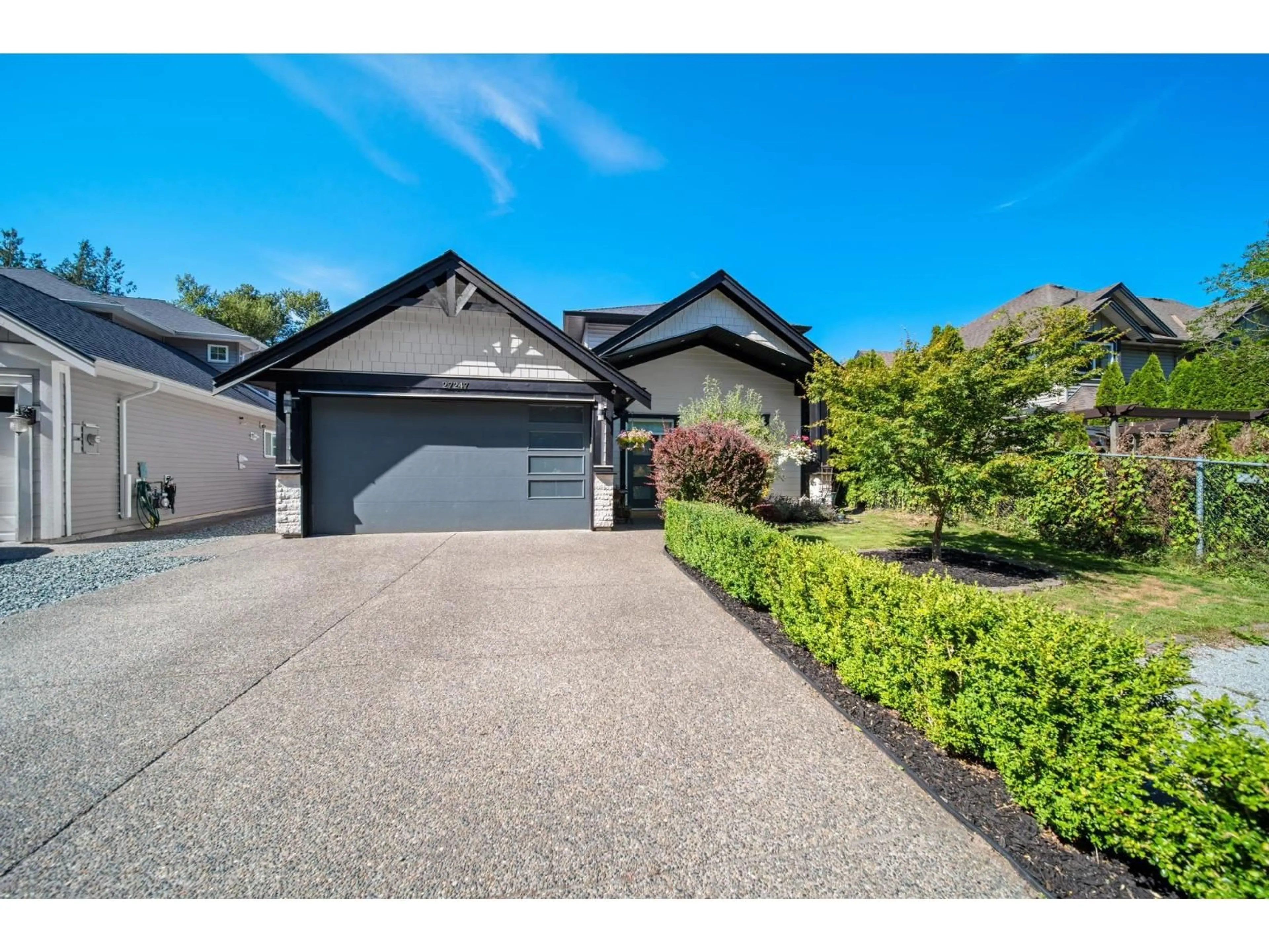 A pic from outside/outdoor area/front of a property/back of a property/a pic from drone, street for 27247 33B AVENUE, Langley British Columbia V4W4A6