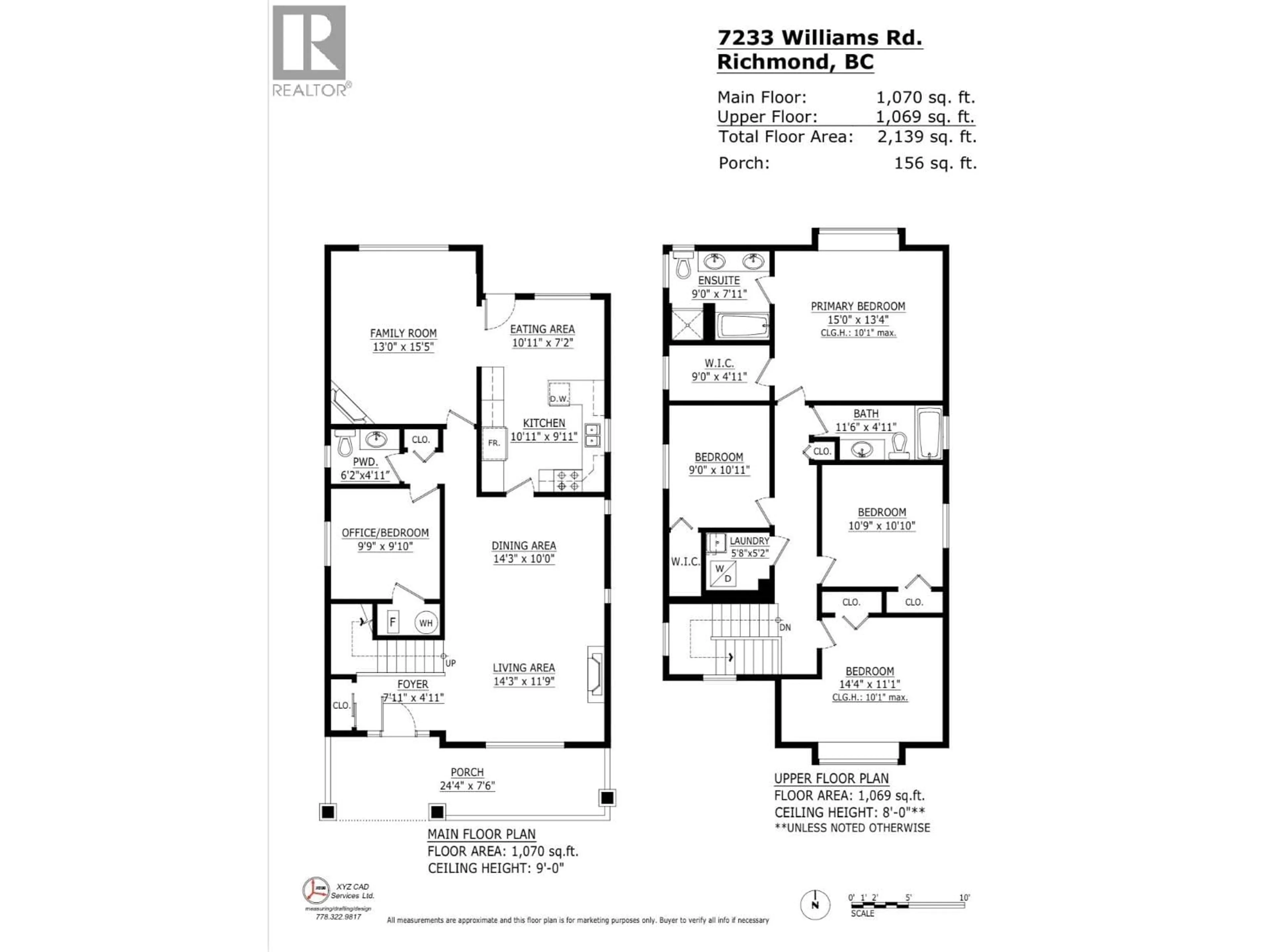 Floor plan for 7233 WILLIAMS ROAD, Richmond British Columbia V7A1E8