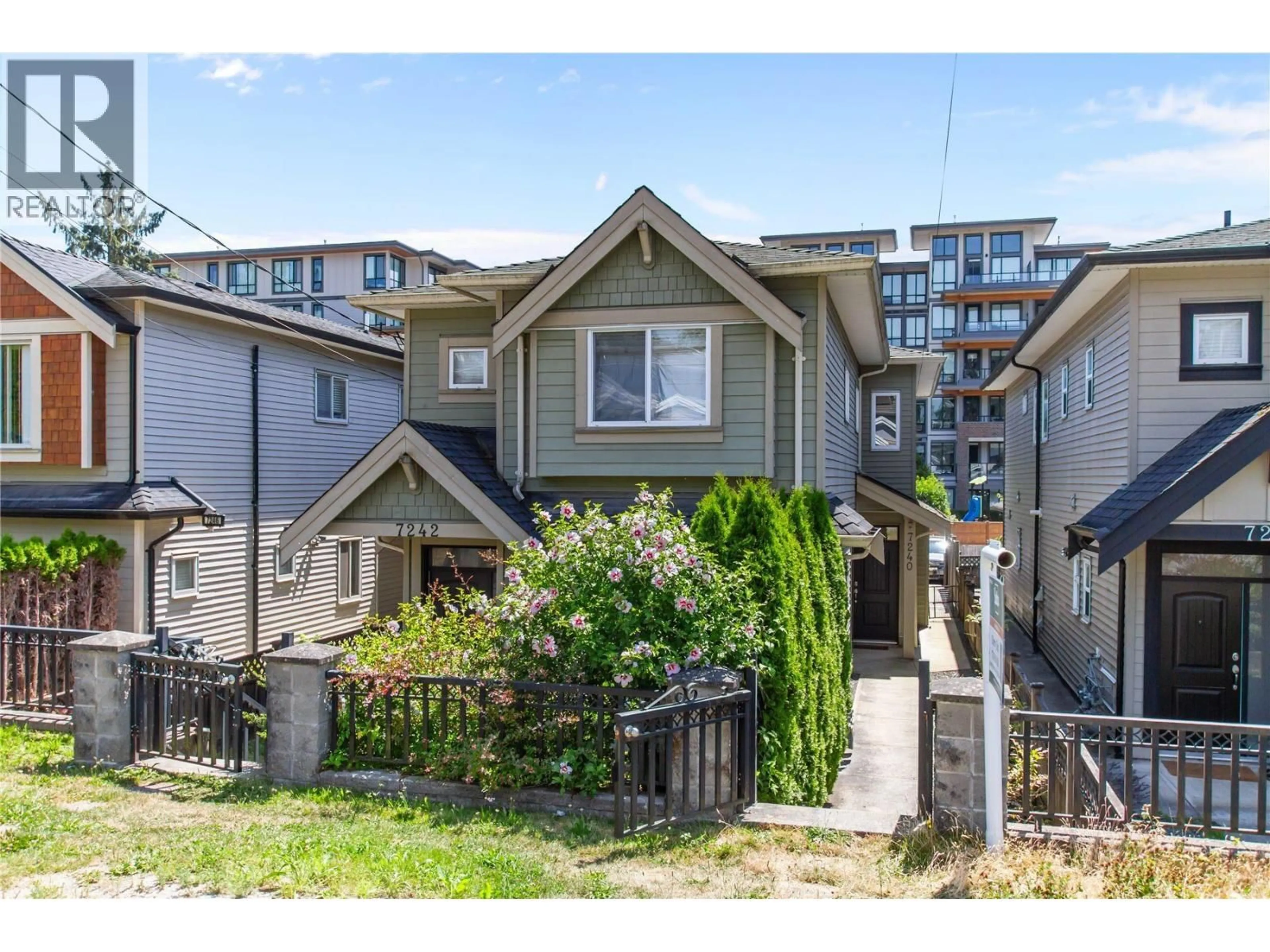 A pic from outside/outdoor area/front of a property/back of a property/a pic from drone, street for 7240 STRIDE AVENUE, Burnaby British Columbia V3N1T9