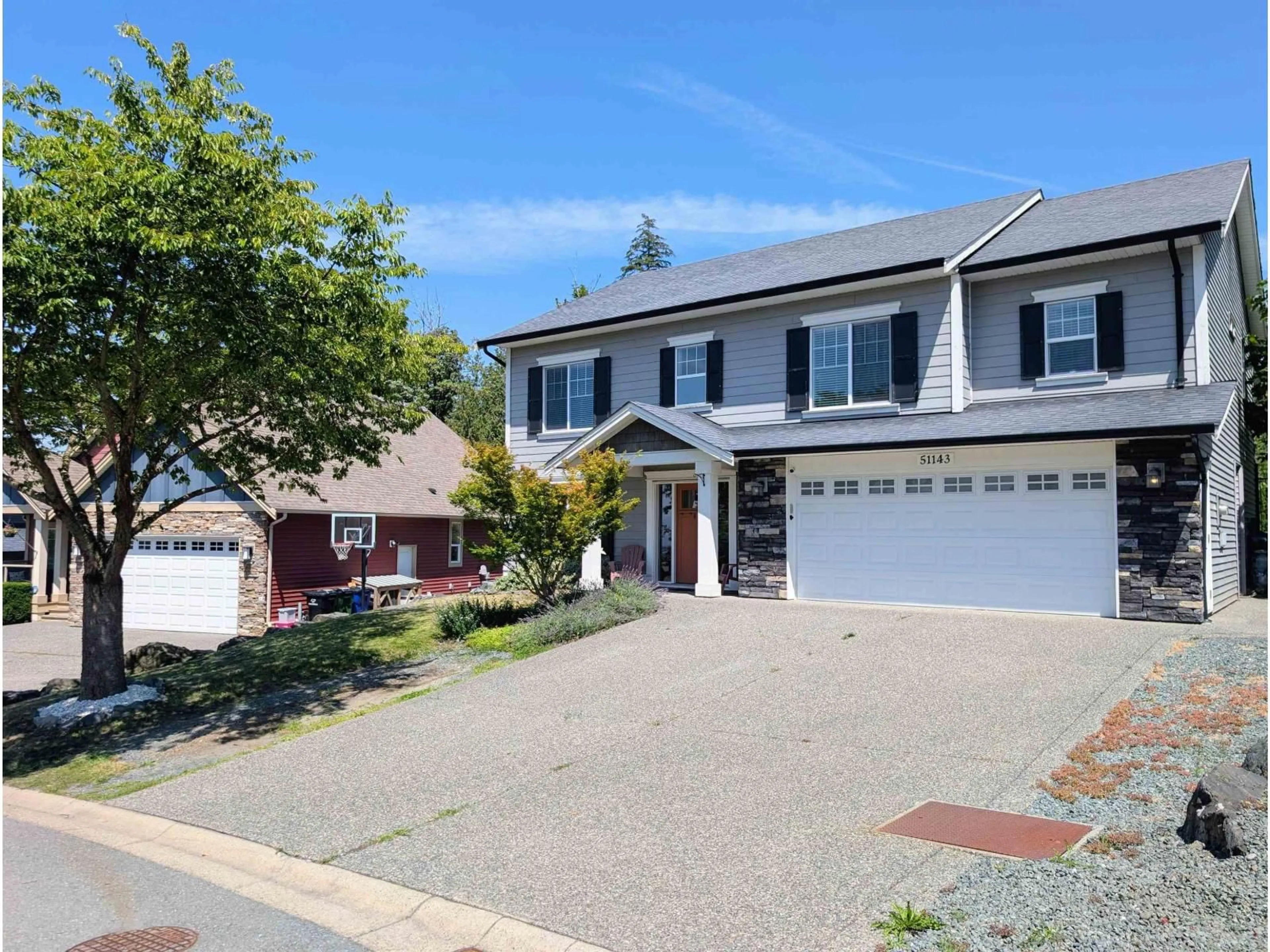 A pic from outside/outdoor area/front of a property/back of a property/a pic from drone, street for 51143 SOPHIE CRESCENT, Chilliwack British Columbia V4Z0C1