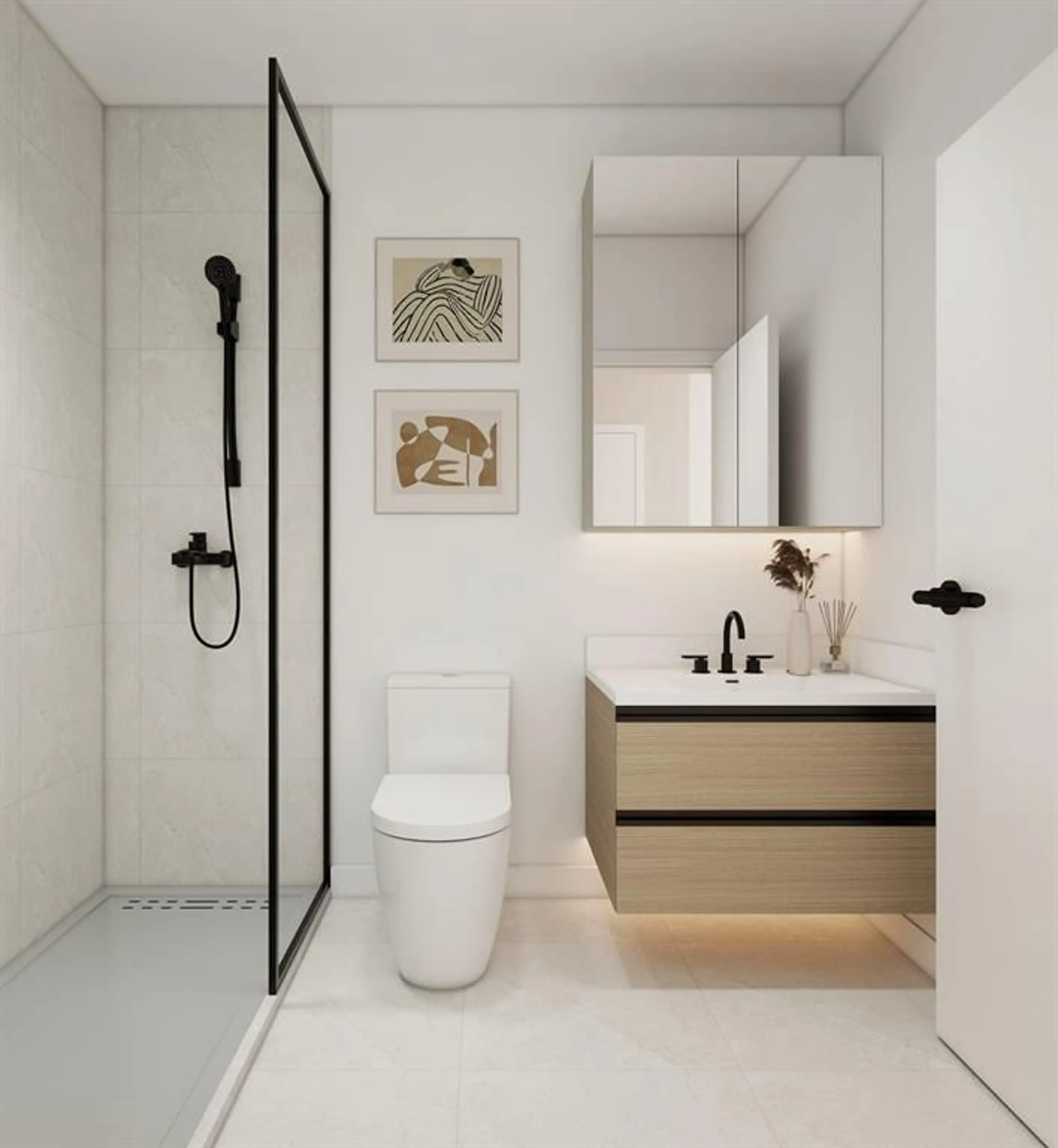Contemporary bathroom, ceramic/tile floor for 406 - 20675 EASTLEIGH CRESCENT, Langley British Columbia V3A4C3