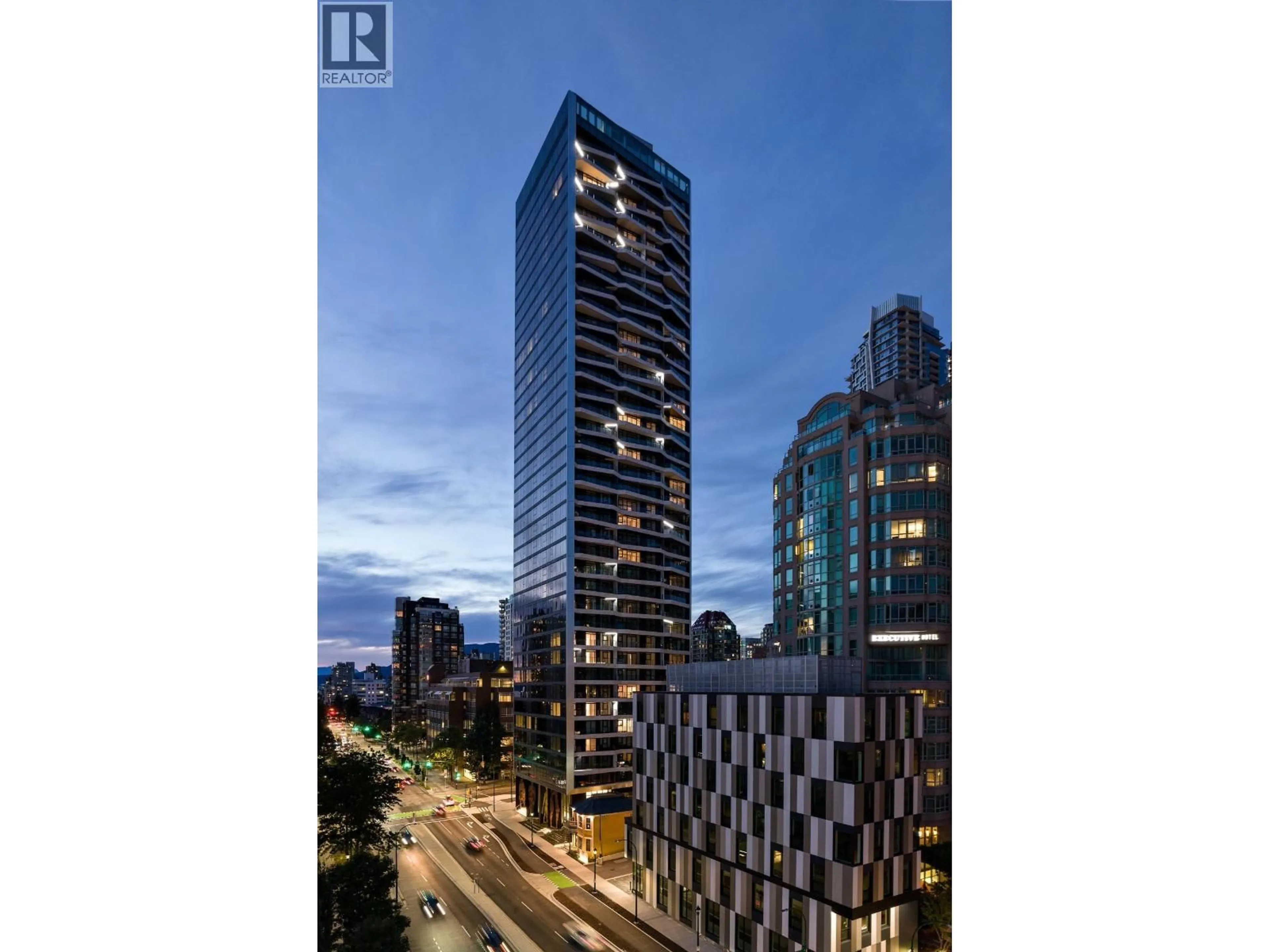 A pic from outside/outdoor area/front of a property/back of a property/a pic from drone, city buildings view from balcony for 1207 - 889 PACIFIC STREET, Vancouver British Columbia V6Z1C3