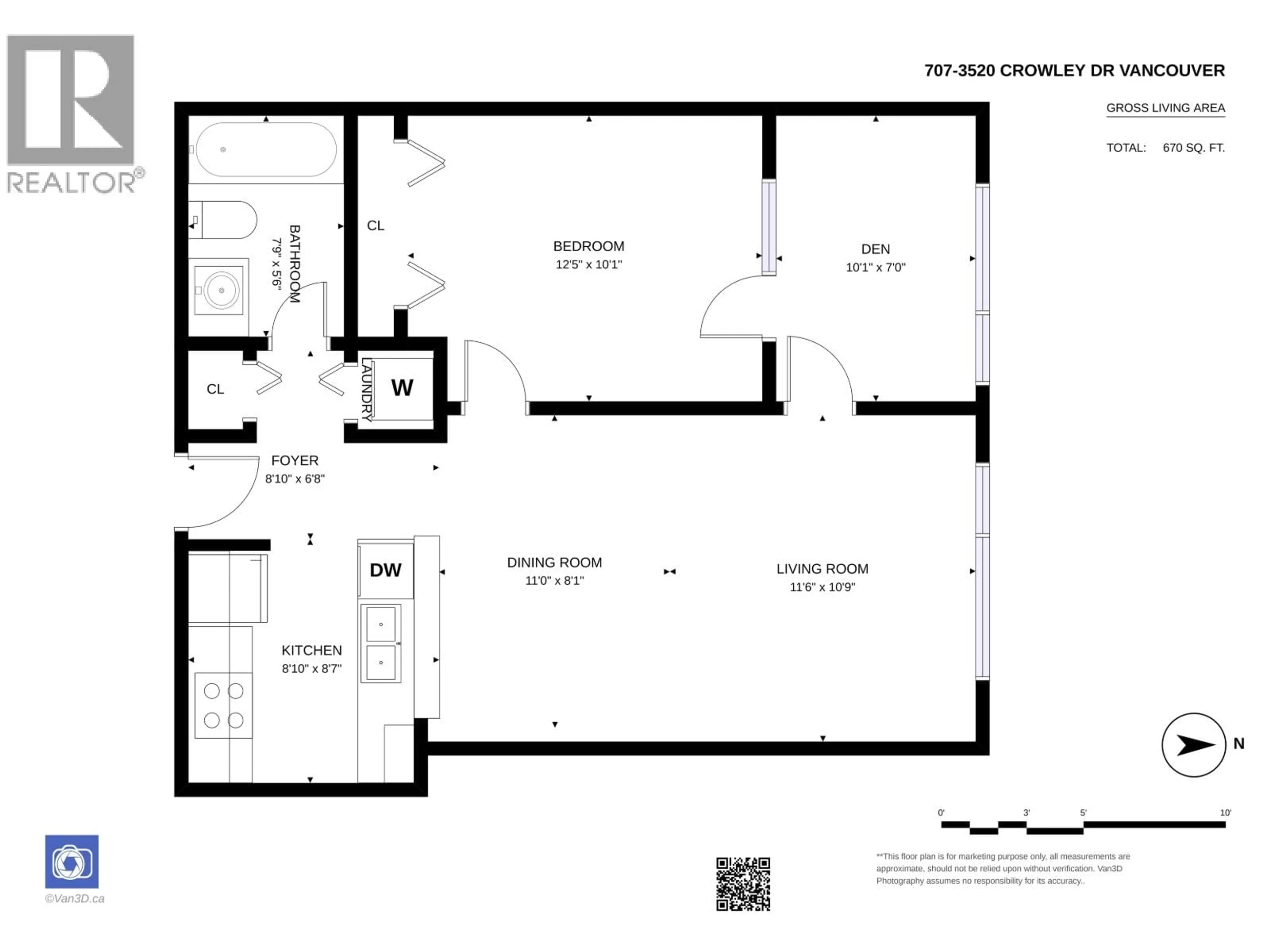 Floor plan for 707 - 3520 CROWLEY DRIVE, Vancouver British Columbia V5R6G9