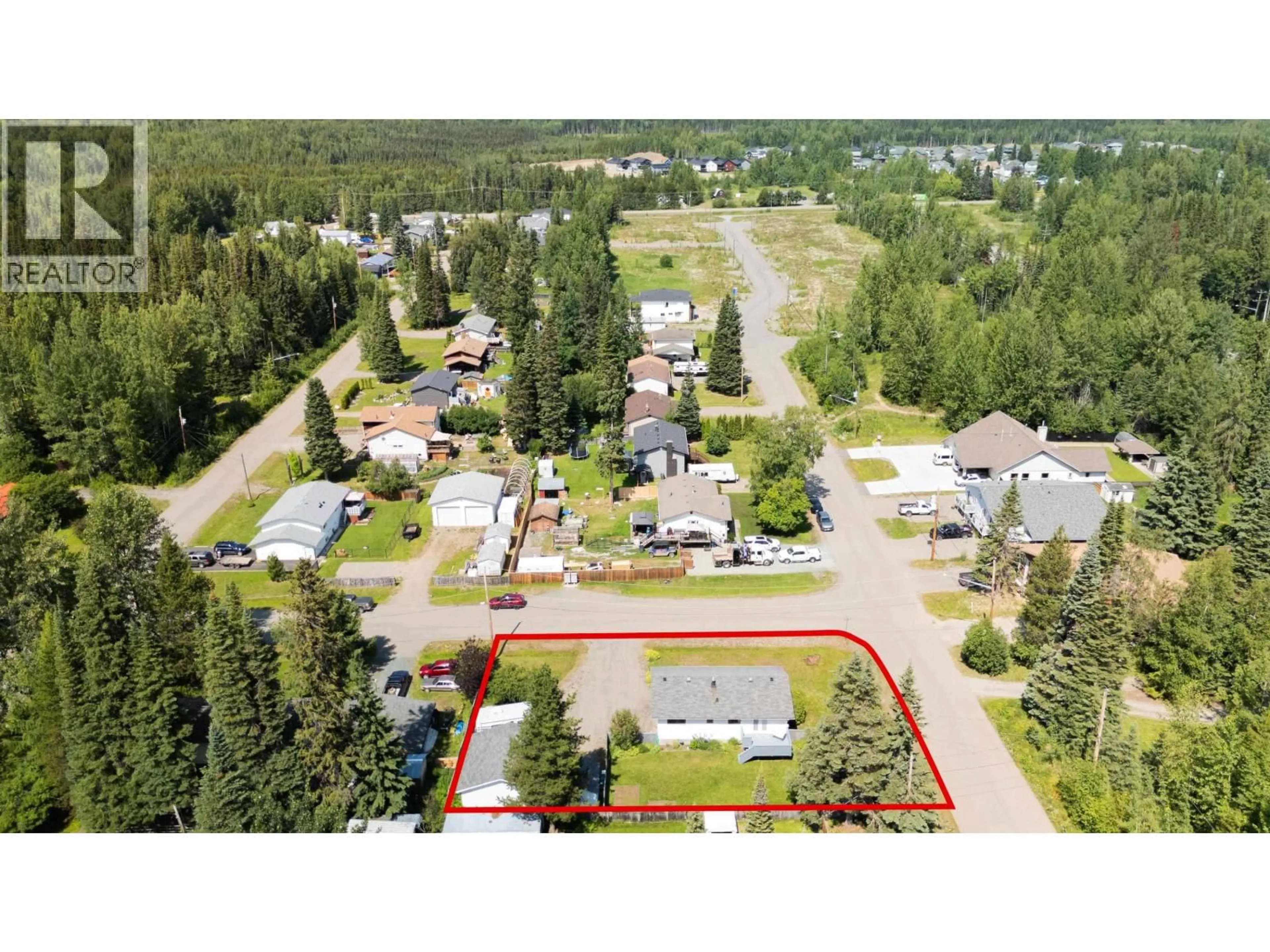 A pic from outside/outdoor area/front of a property/back of a property/a pic from drone, street for 8157 FLAMINGO ROAD, Prince George British Columbia V2K5H1