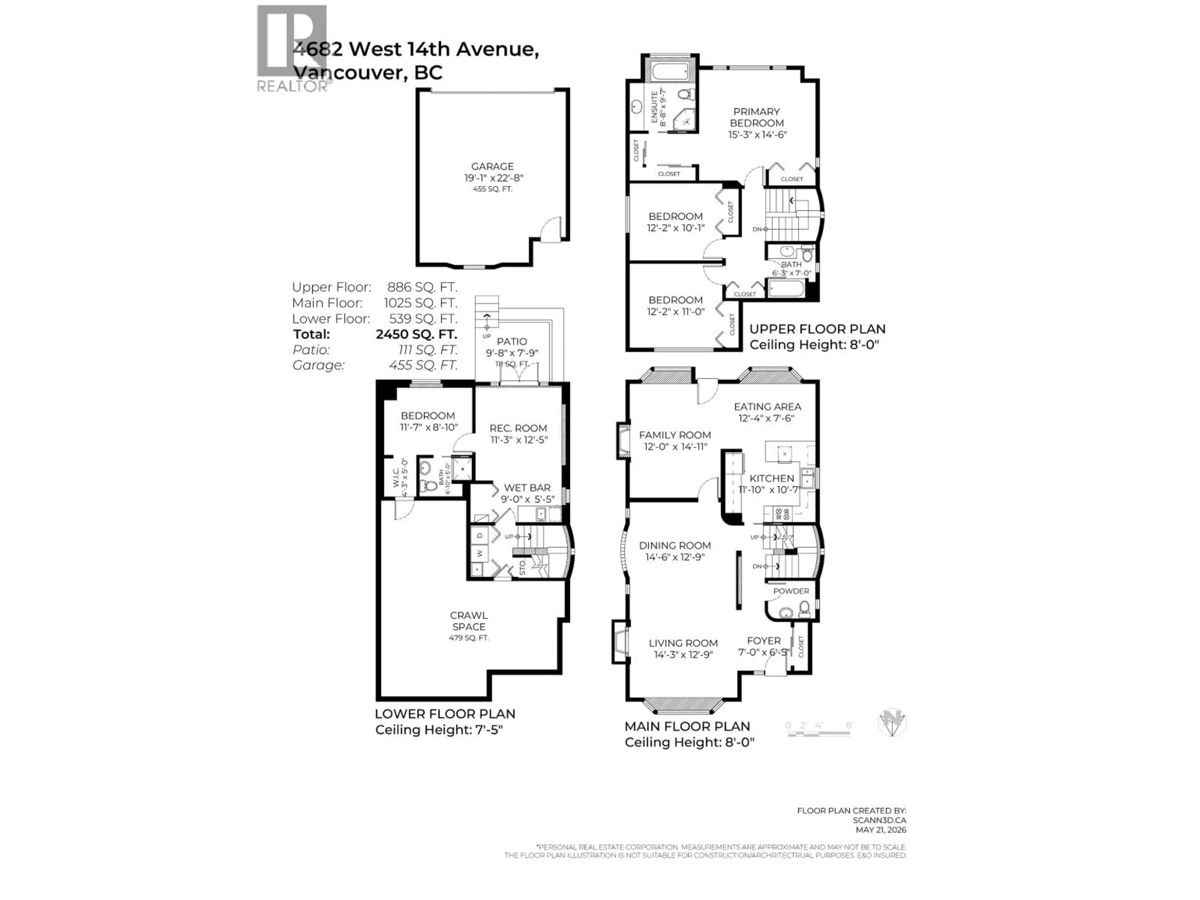 Floor plan for 4682 14TH AVENUE, Vancouver British Columbia V6R2Y6