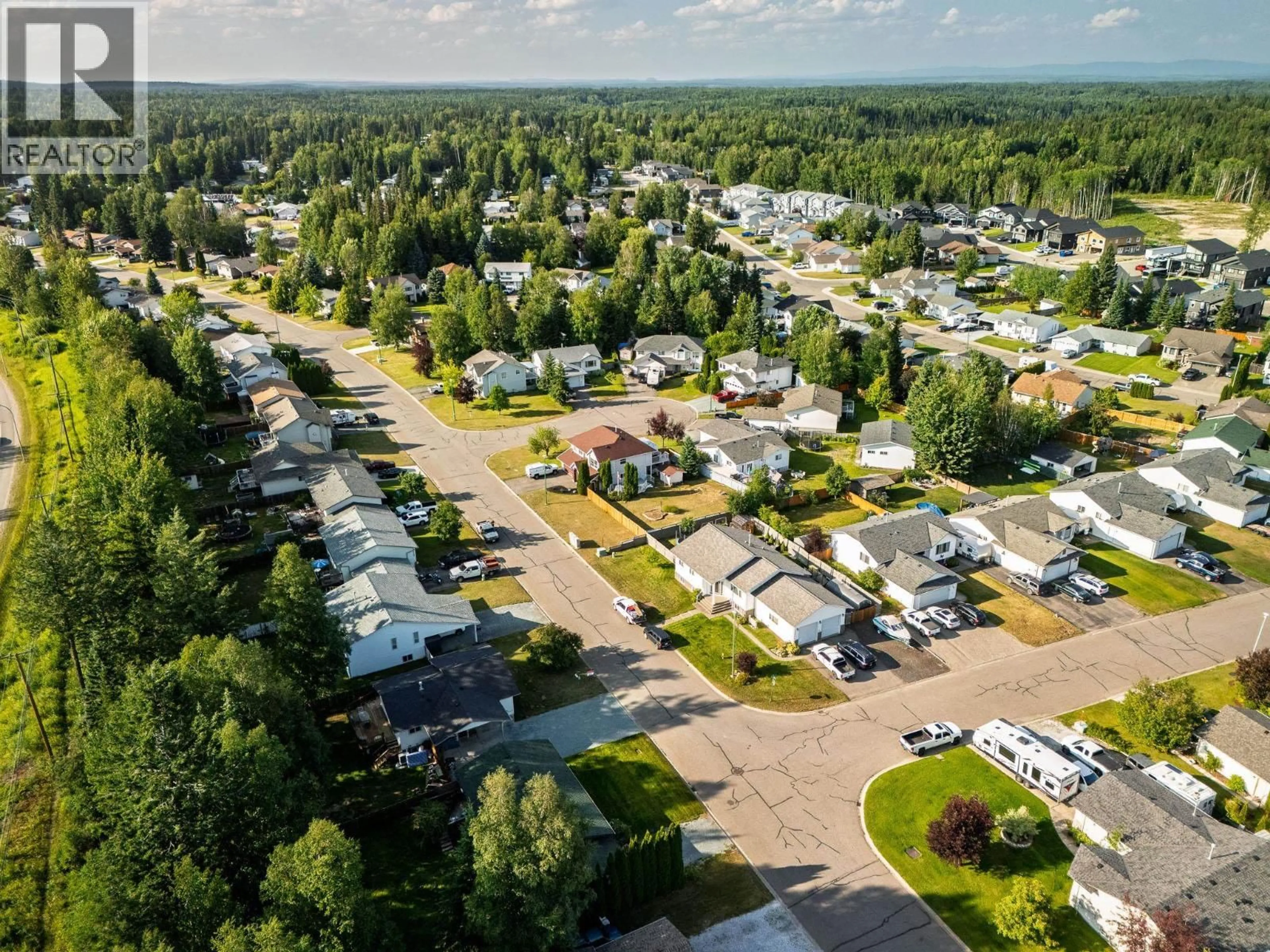 A pic from outside/outdoor area/front of a property/back of a property/a pic from drone, street for 6389 DRIFTWOOD ROAD, Prince George British Columbia V2K5B3