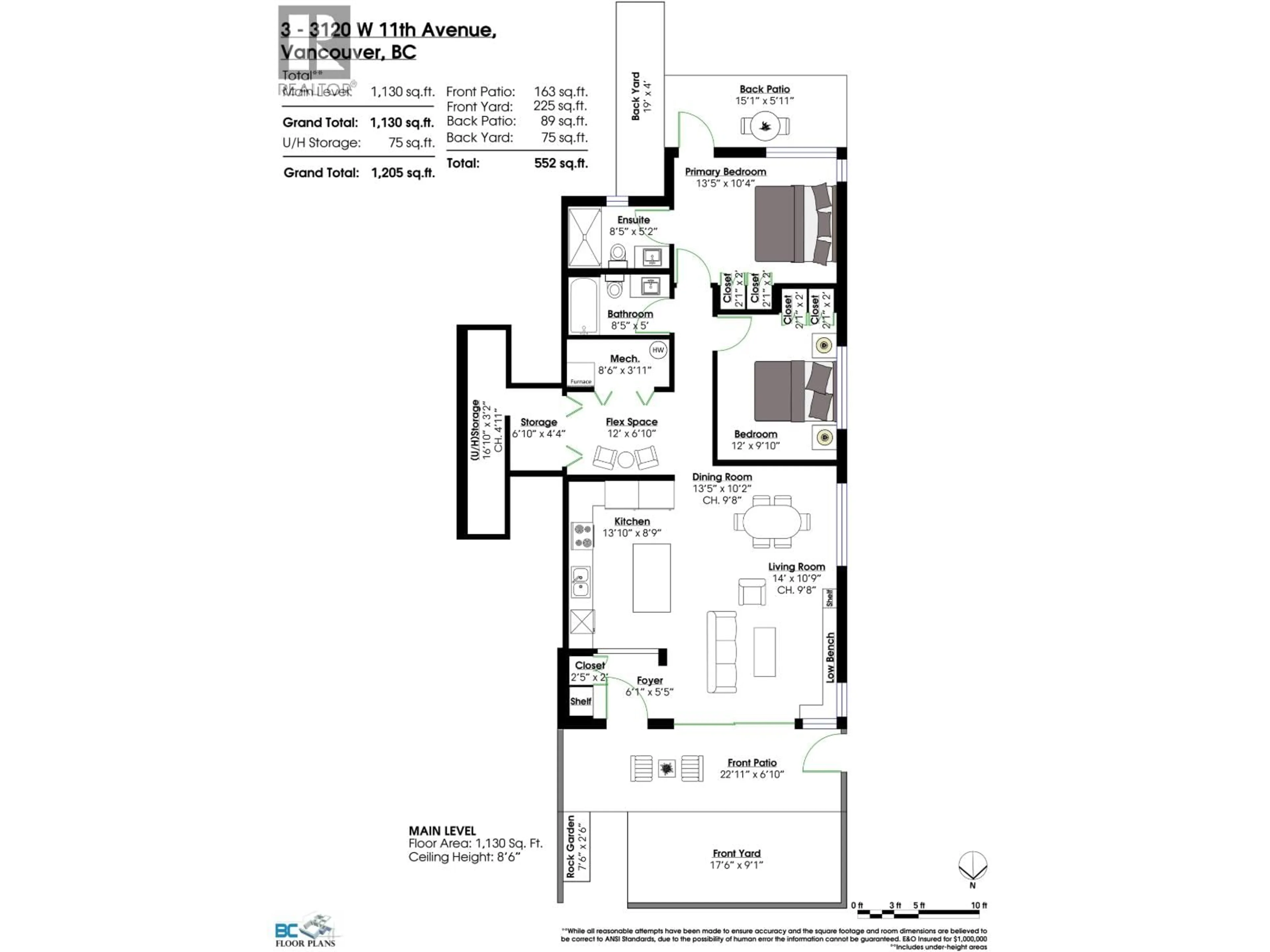 Floor plan for 3 - 3120 11TH AVENUE, Vancouver British Columbia V6K2M7
