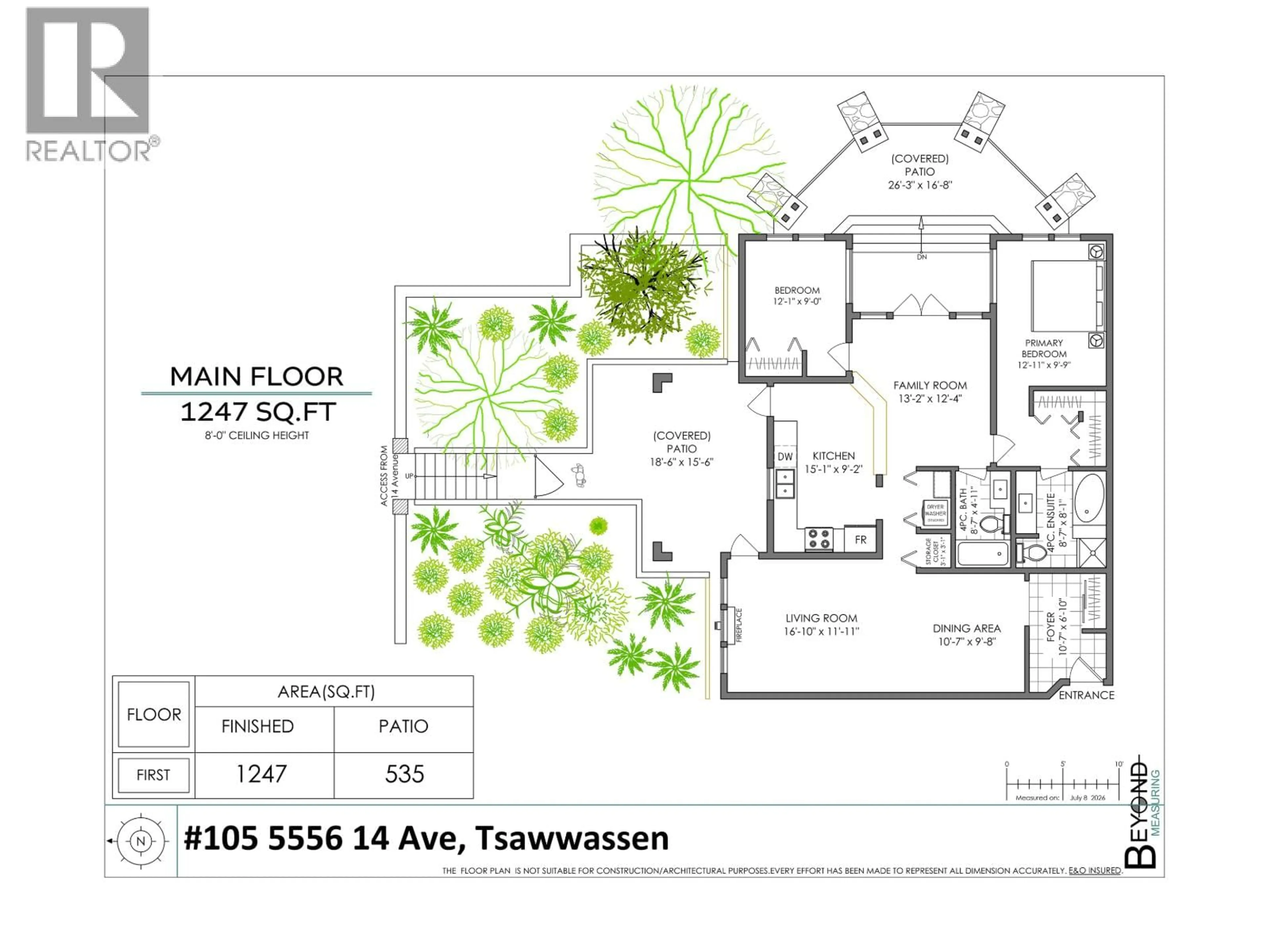 Floor plan for 105 - 5556 14 AVENUE, Delta British Columbia V4M4E7