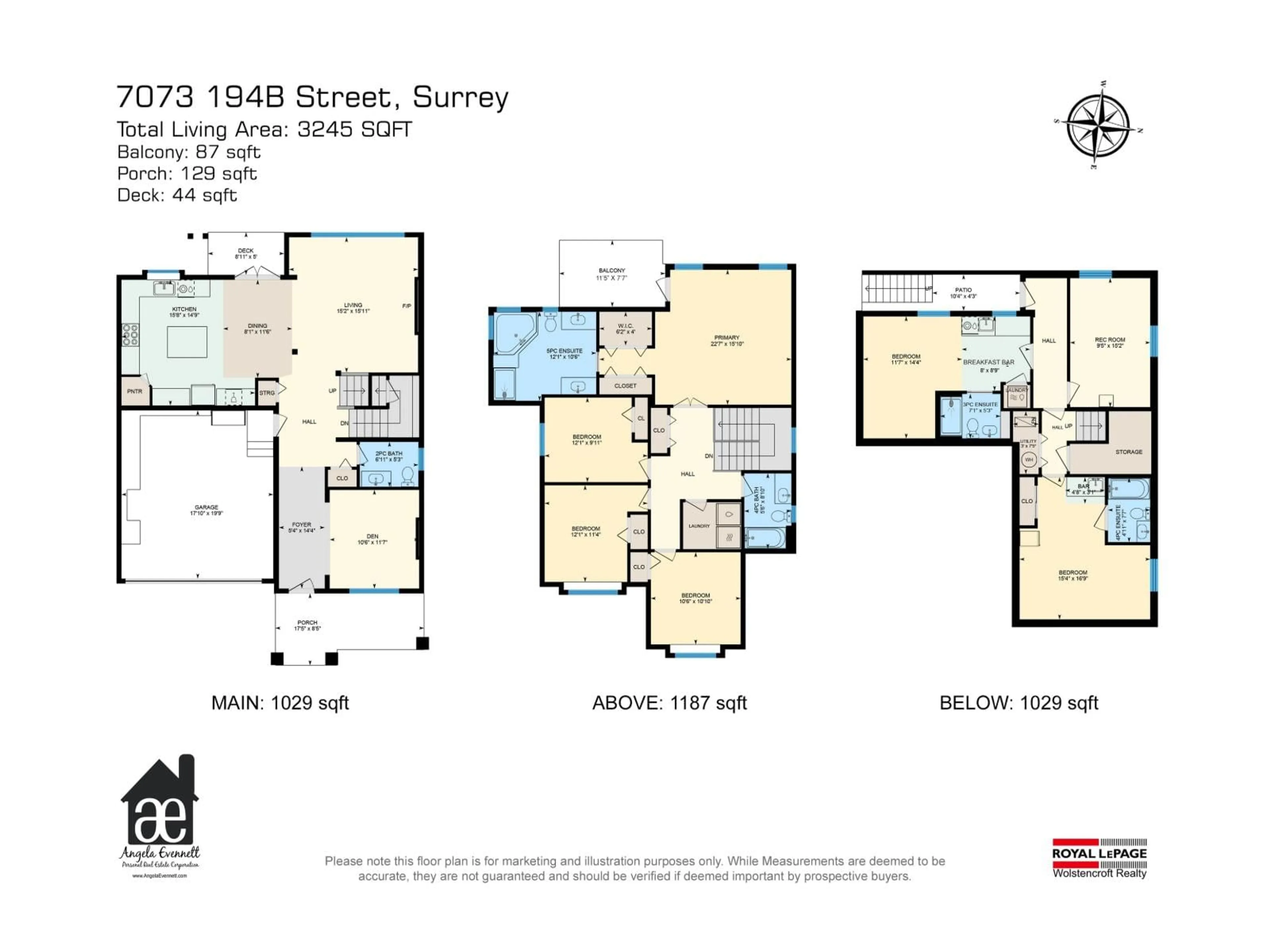 Floor plan for 7073 194B STREET, Surrey British Columbia V4N5Z3