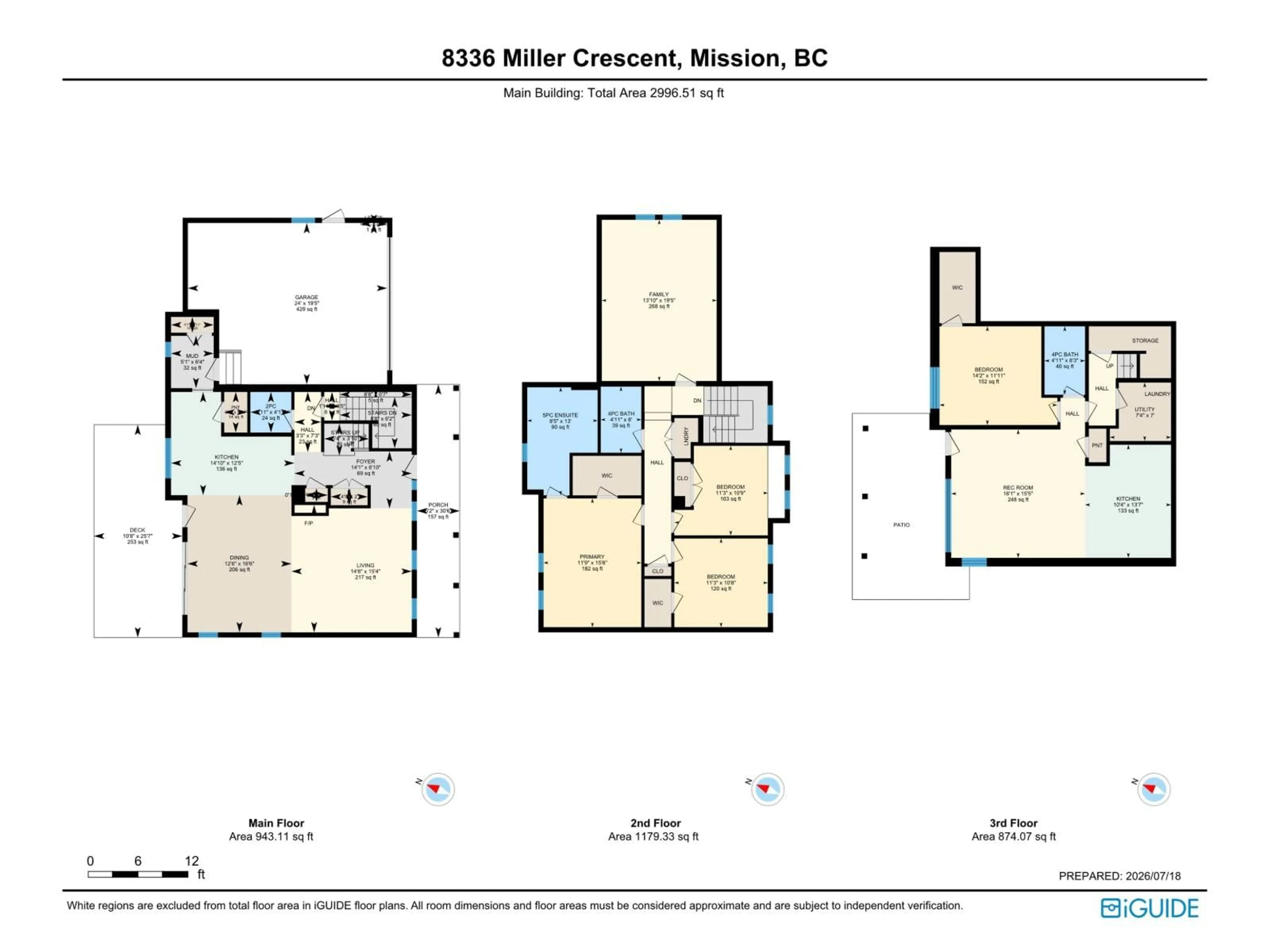 Floor plan for 8336 MILLER CRESCENT, Mission British Columbia V2V6H7
