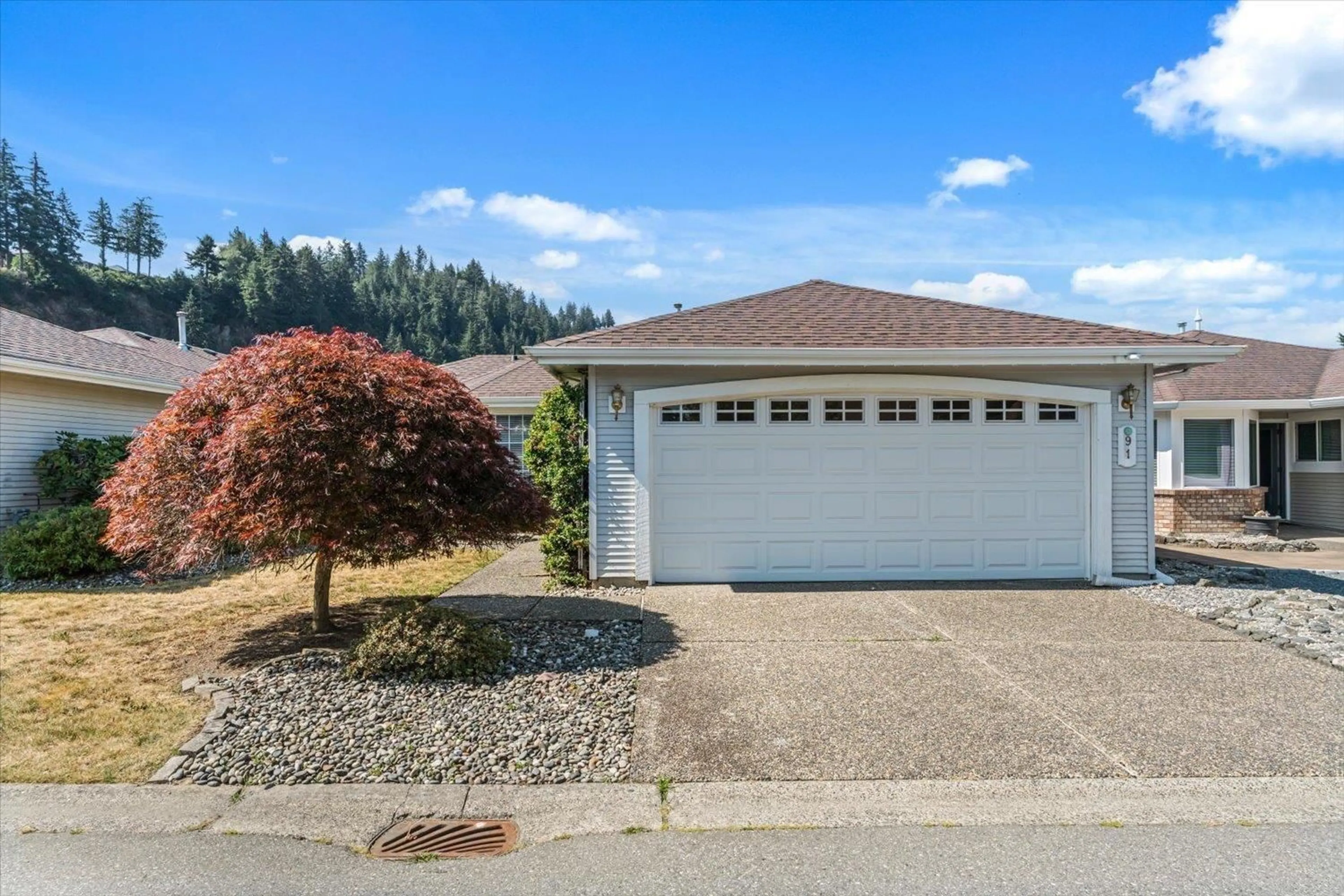 Home with vinyl exterior material, street for 91 - 6001 PROMONTORY ROAD, Chilliwack British Columbia V2R3E3
