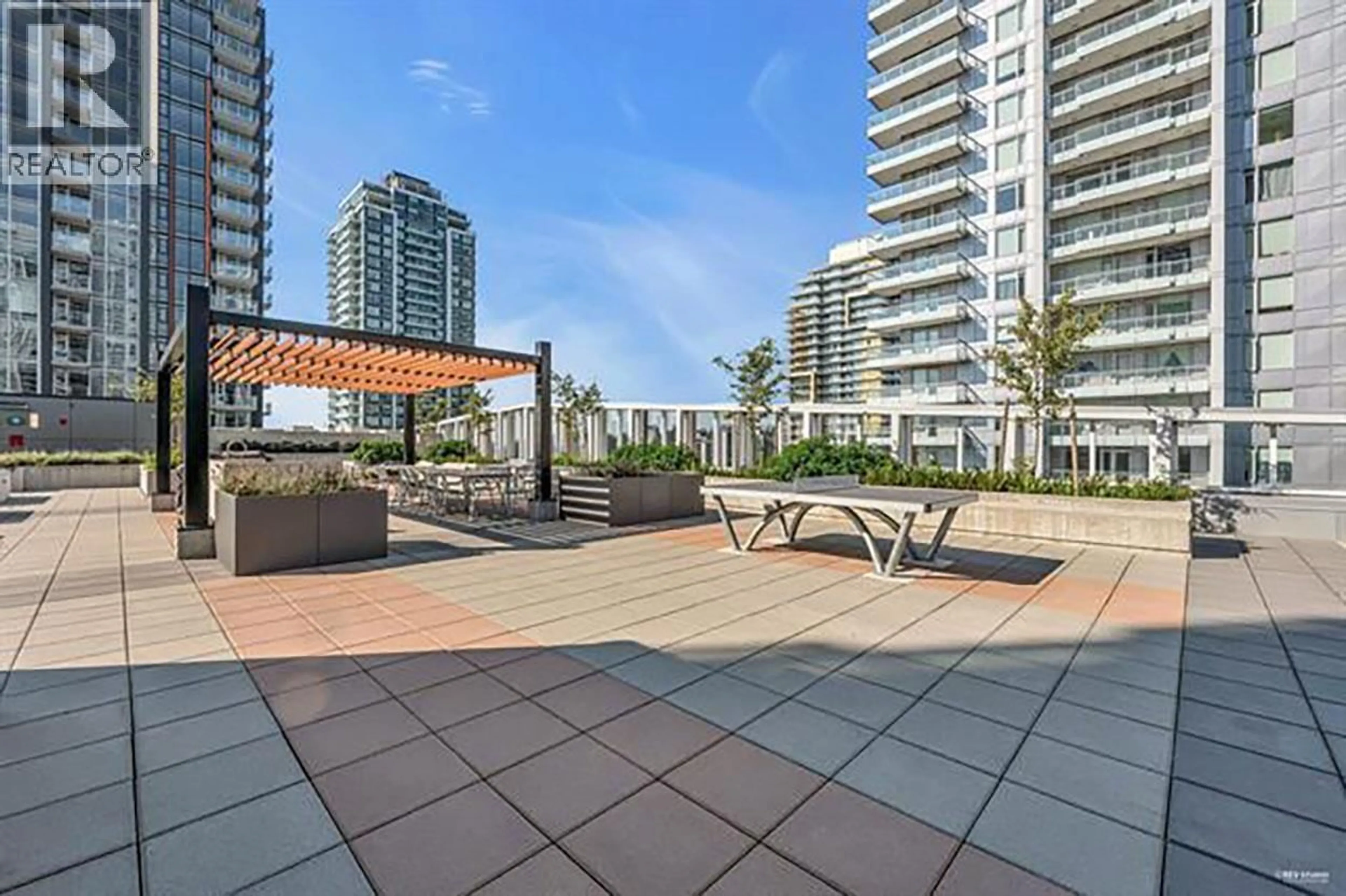 Patio, city buildings view from balcony for 1302 - 6398 SILVER AVENUE, Burnaby British Columbia V5H0K7