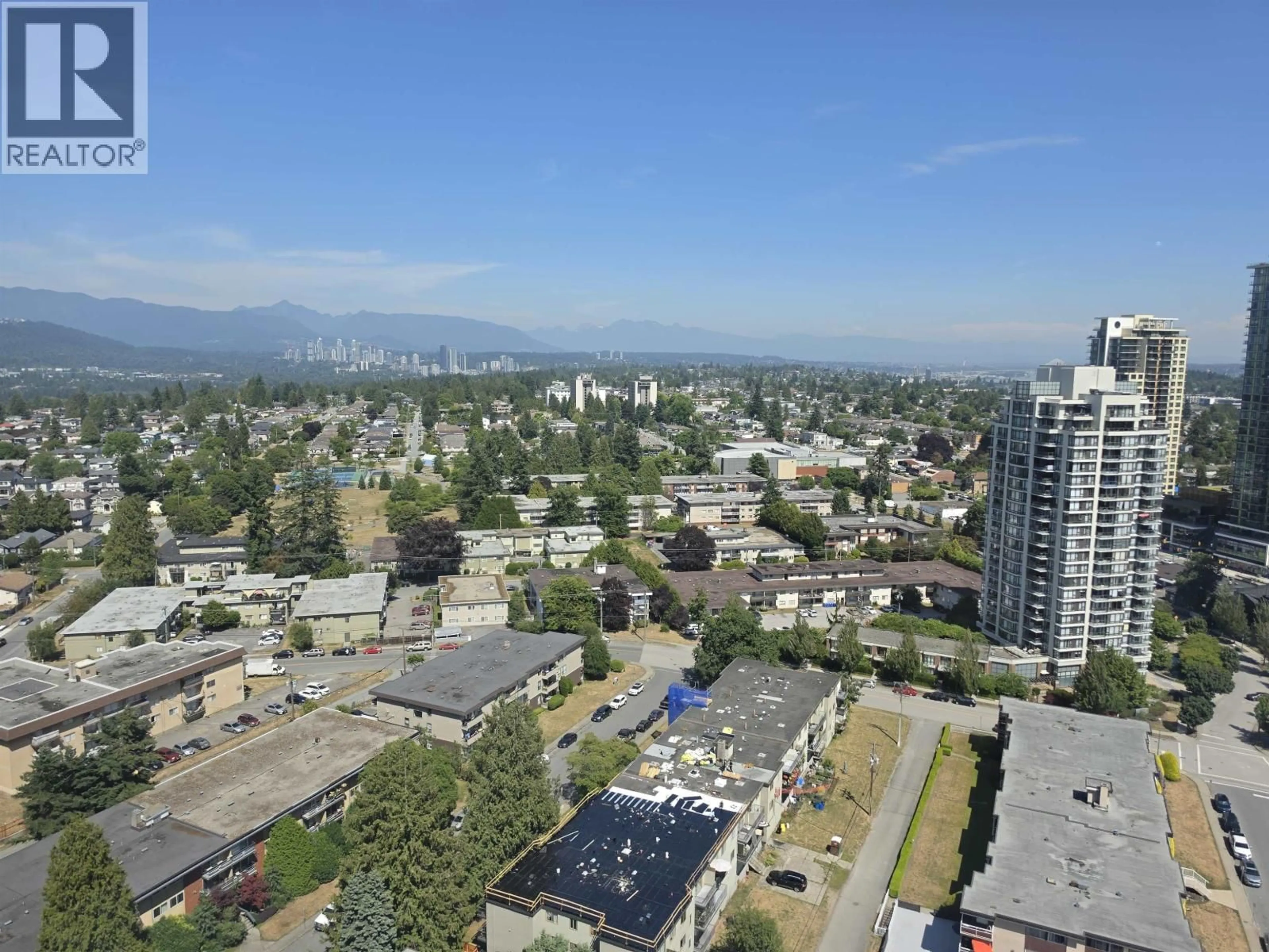 A pic from outside/outdoor area/front of a property/back of a property/a pic from drone, city buildings view from balcony for 2605 - 7063 HALL AVENUE, Burnaby British Columbia V5E0A5