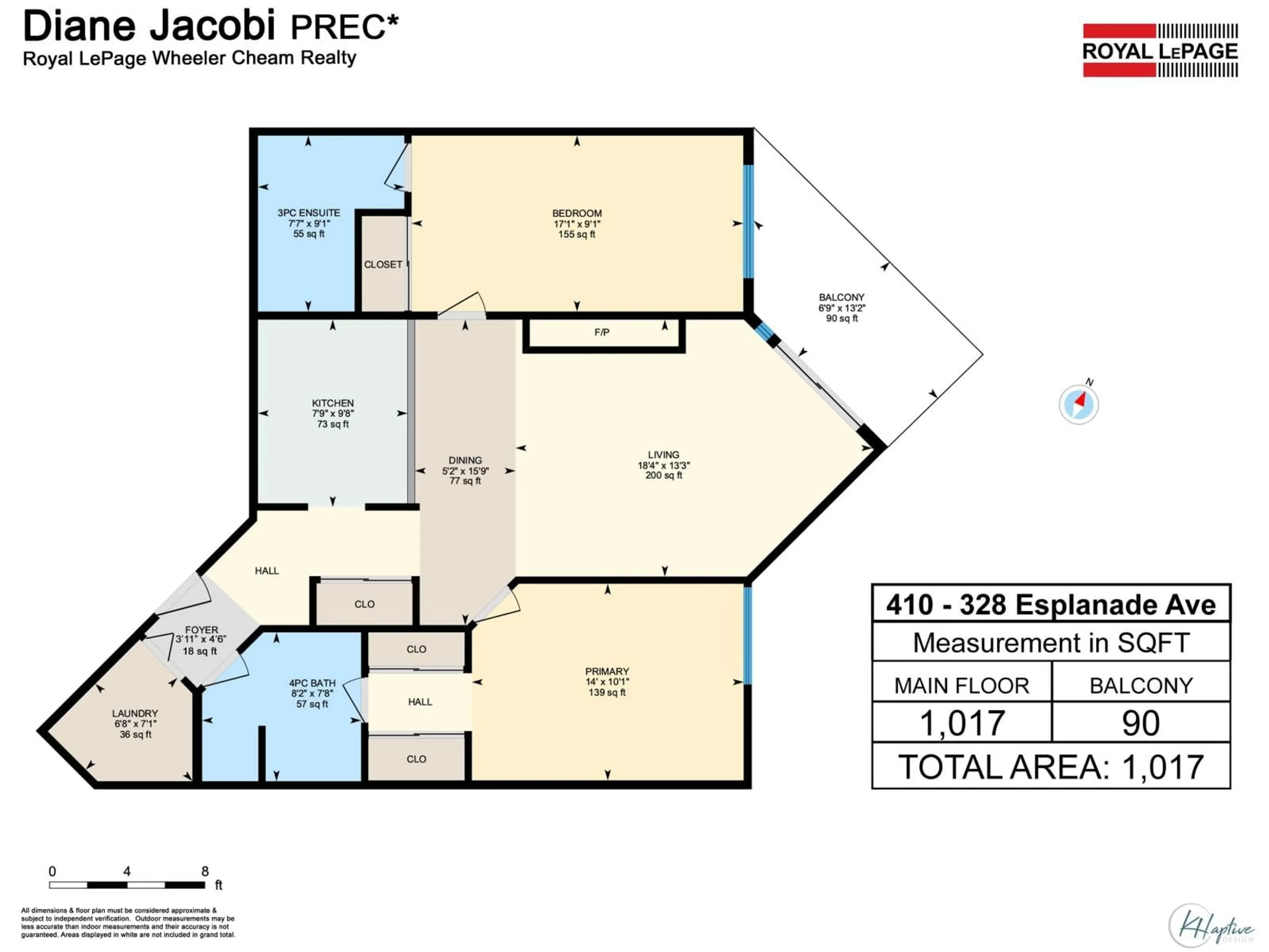 Floor plan for 410 - 328 ESPLANADE AVENUE, Harrison Hot Springs British Columbia V0M1K0