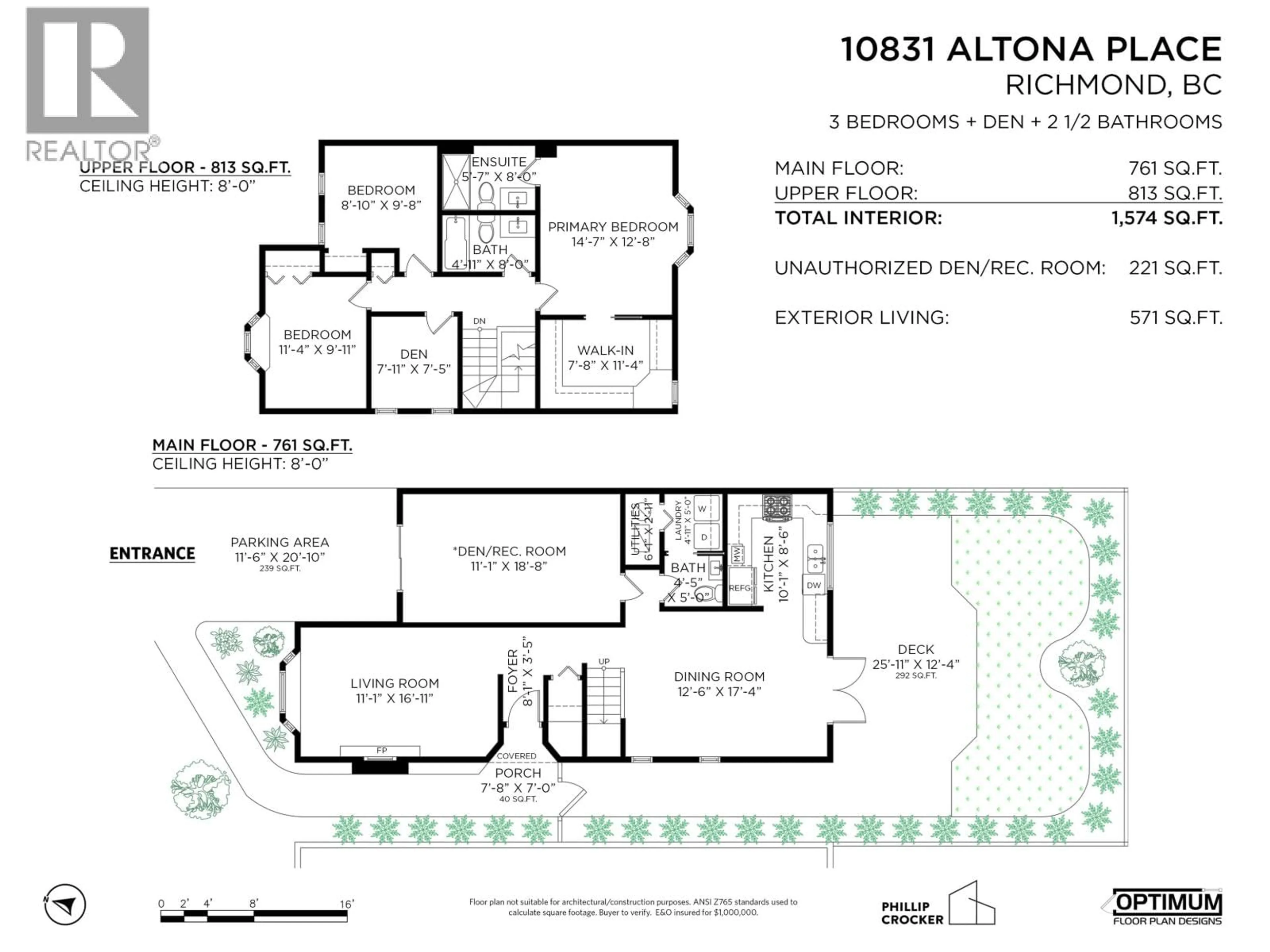 Floor plan for 10831 ALTONA PLACE, Richmond British Columbia V7A4Y3