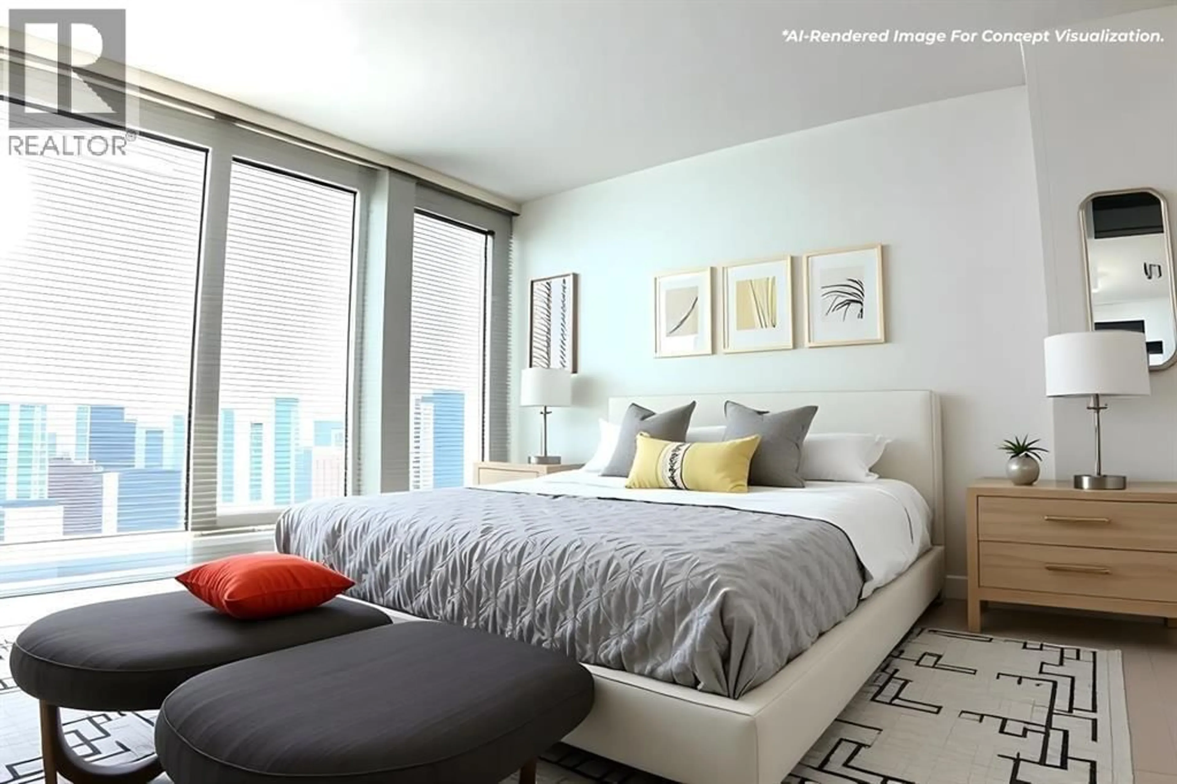 Bedroom with bed, unknown for 2304 - 183 KEEFER PLACE, Vancouver British Columbia V6B6B9