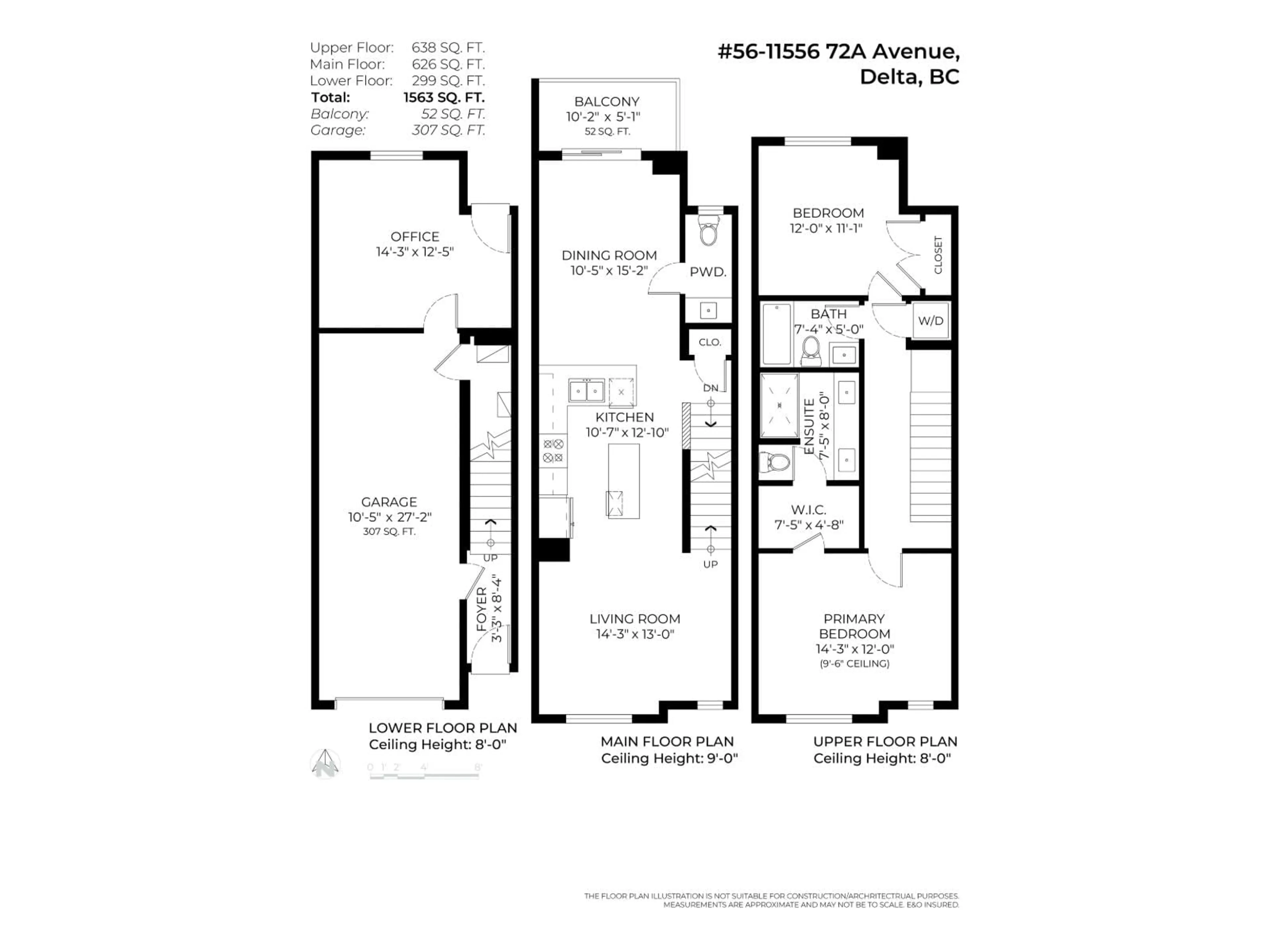 Floor plan for 56 - 11556 72A AVENUE, Delta British Columbia V4C1A9